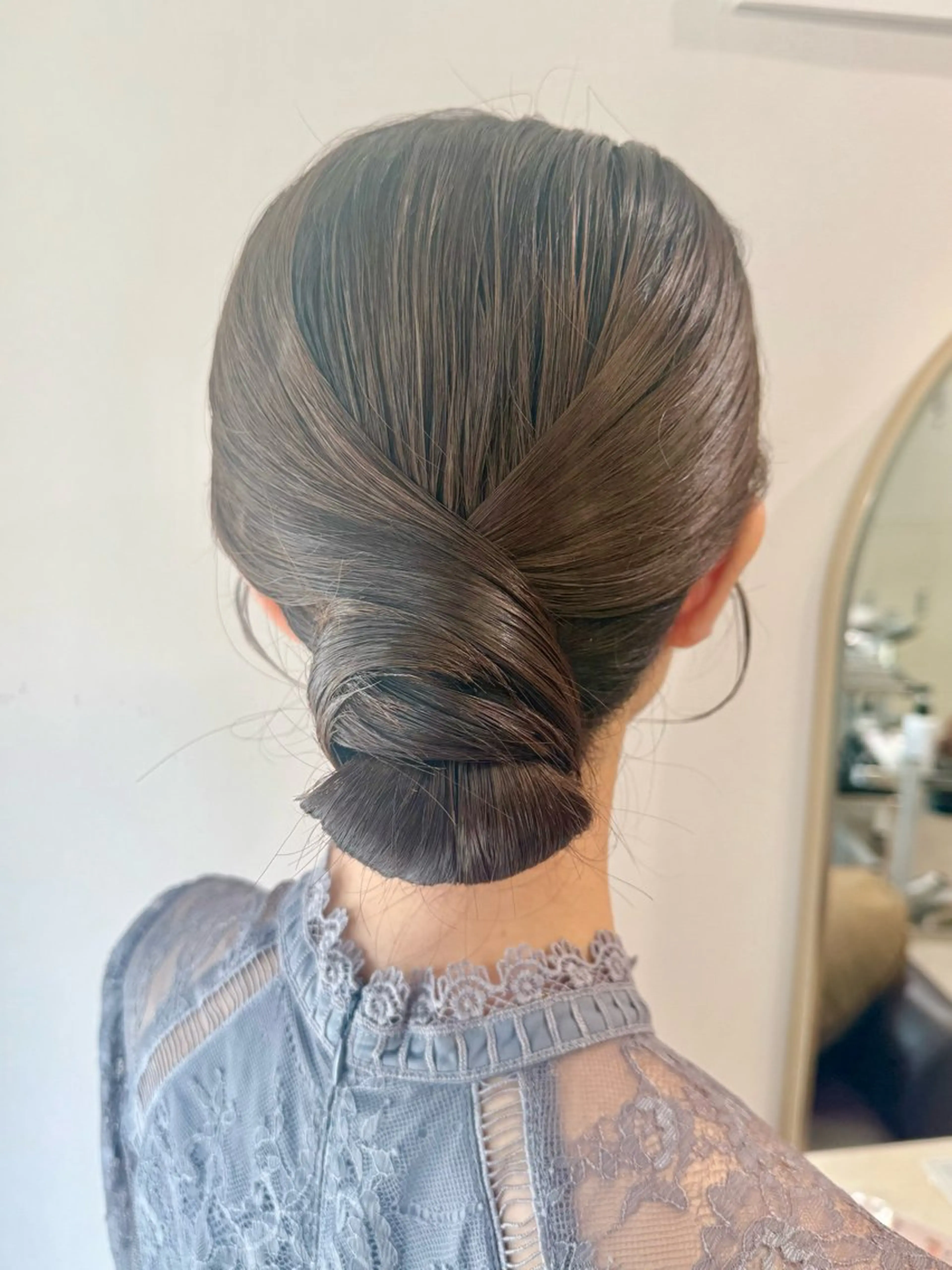 セミロング ヘアアレンジ ヘアセット オタク美容師☃️🩵 ヘアアレンジ/暗髪のヘアスタイル