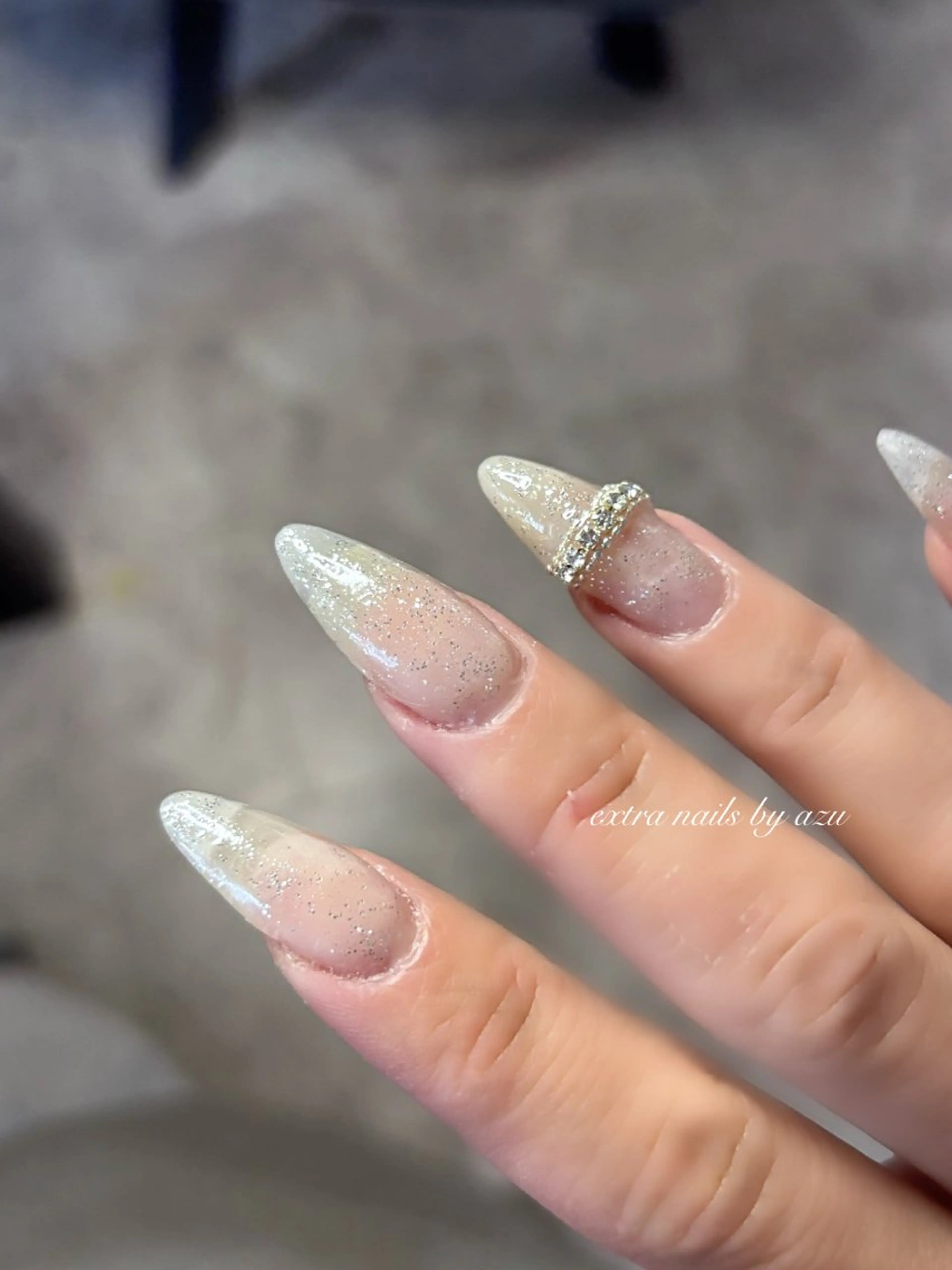 ネイル アートネイル ラメ(グリッター) ハンドネイル extranails ／lemellaのネイルデザイン