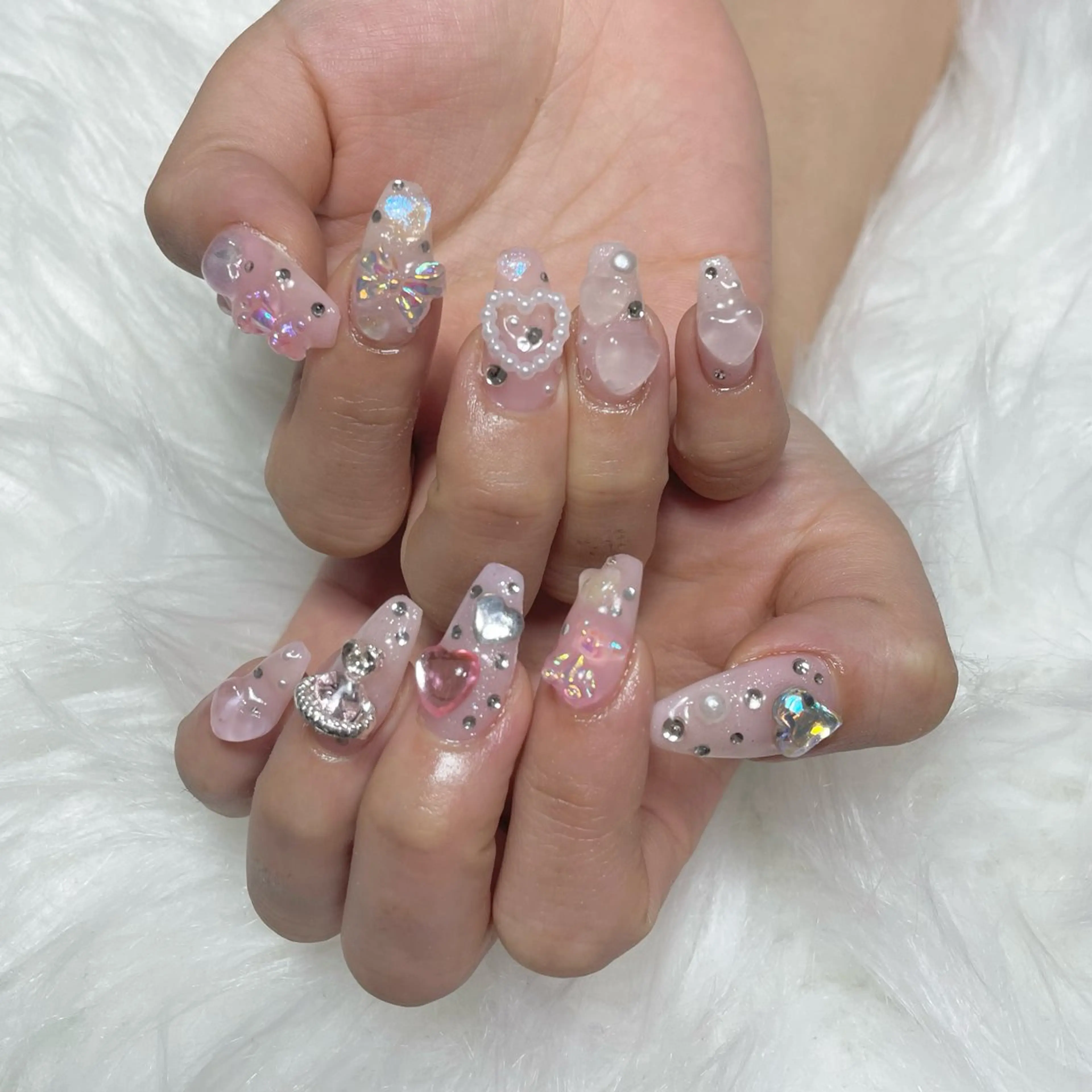 ネイル ガーリー ワンホンネイル h's dazz harukaのネイルデザイン