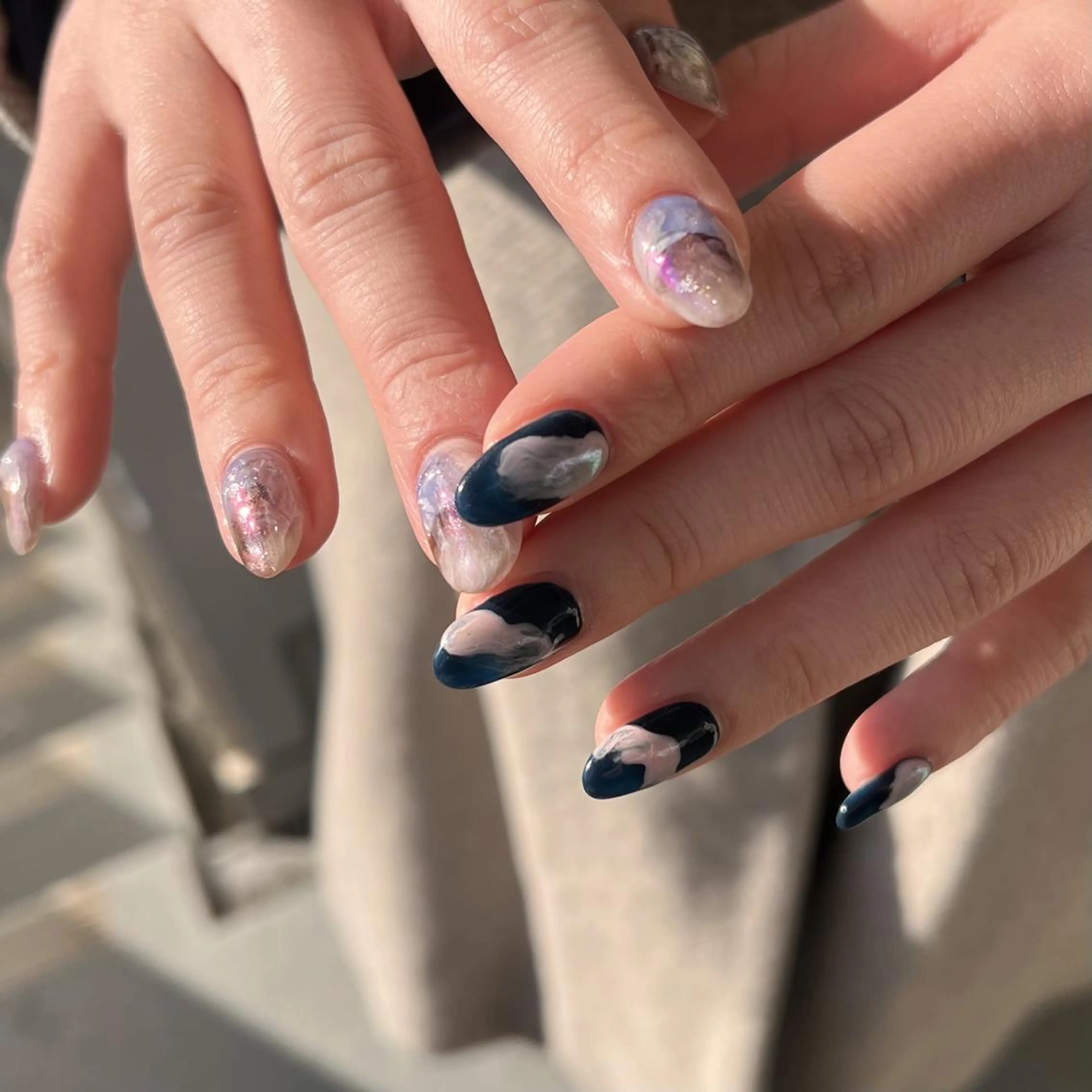 【パラジェル使用💅】シンプルニュアンスやり放題ネイルの写真