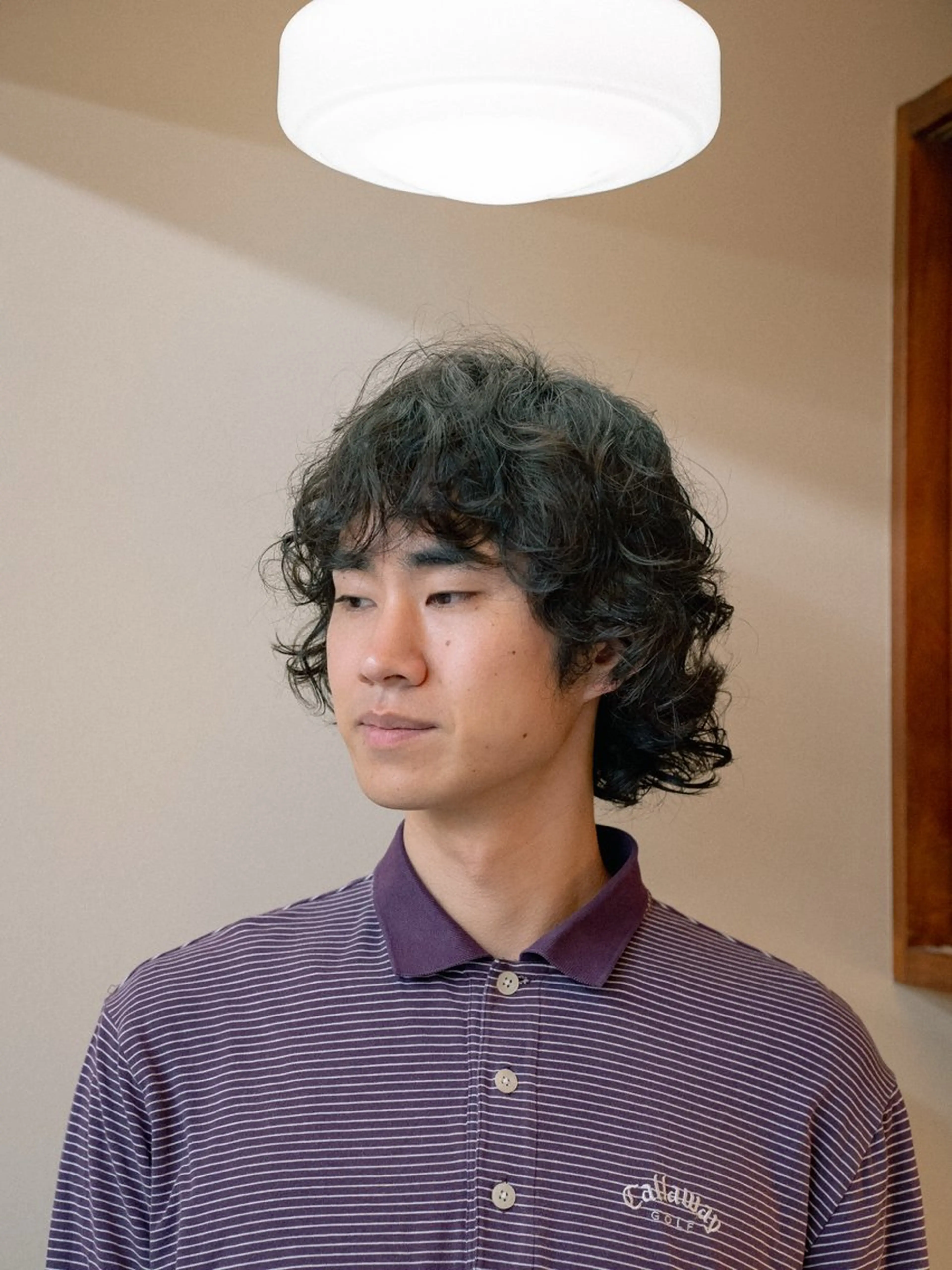 ミディアム カラー パーマ メンズ ミディアムパーマ メンズパーマ カット パーマ 🔗メンズサロン🔗 Kieのヘアスタイル