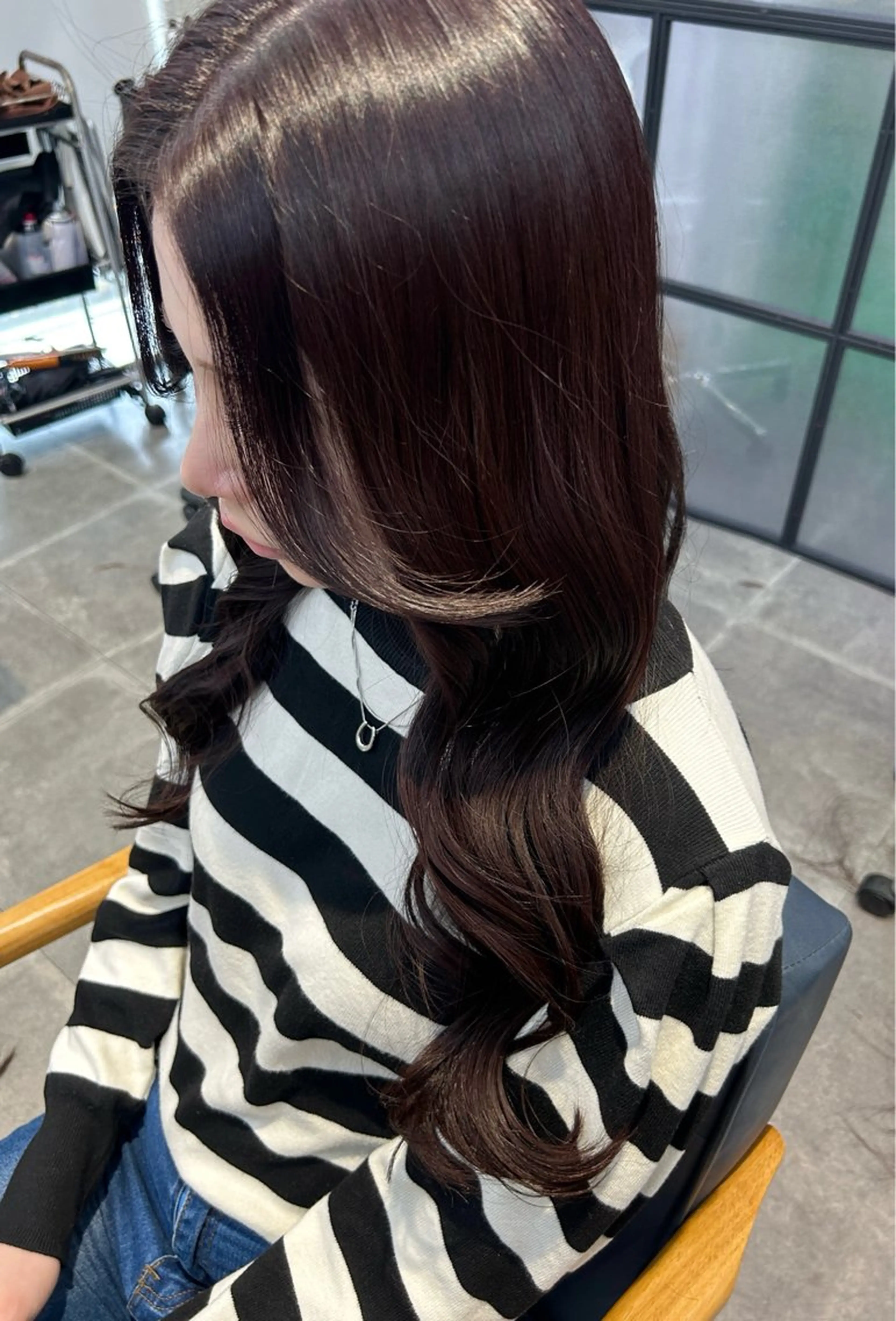 ロング カラー カット ヘアカラー トリートメント newi梅田🫧韓国 ヘア🫧sakiのヘアスタイル