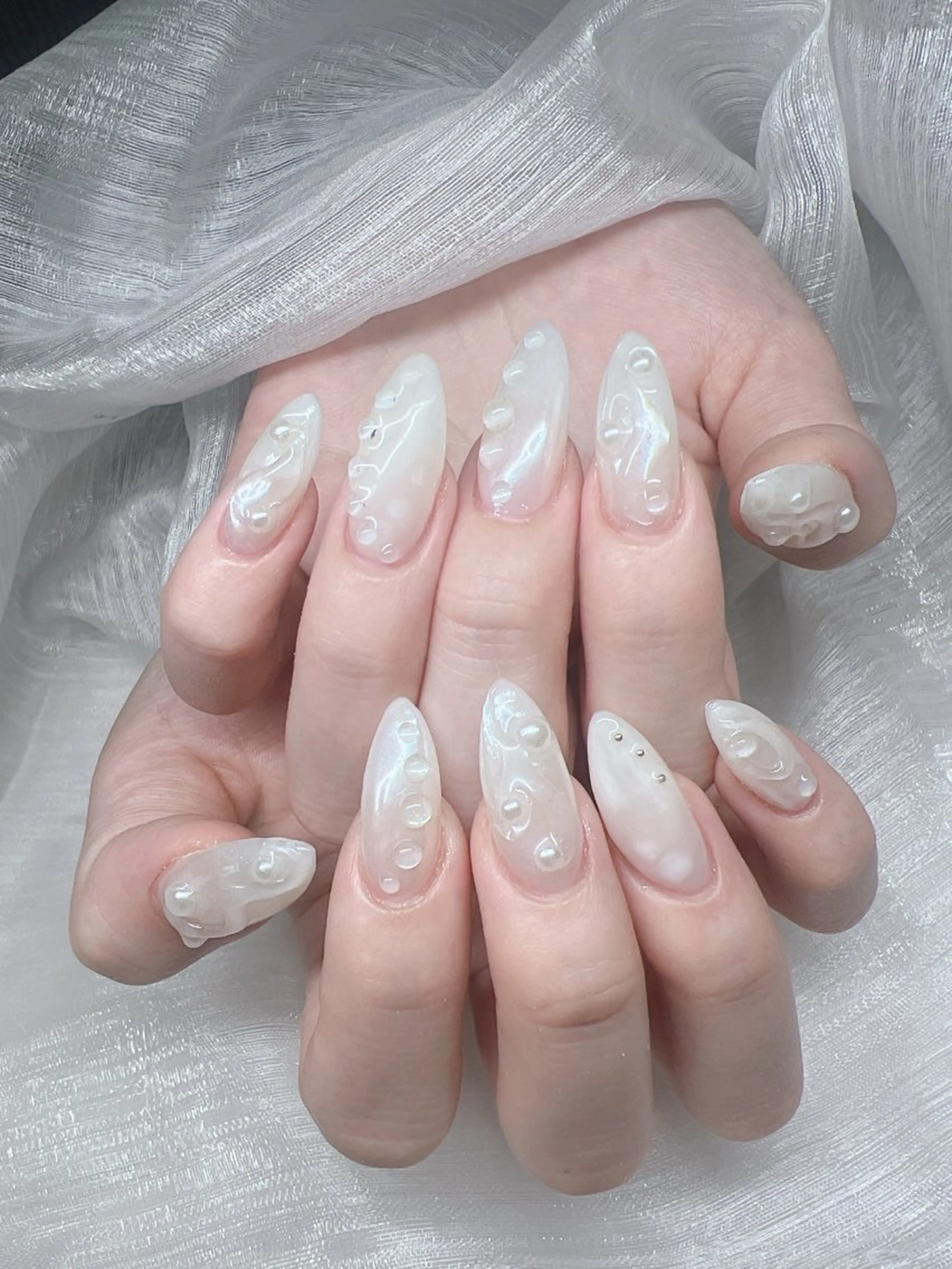 ネイル 長さ出し 卒業式 キラキラネイル マグネットネイル ネイルチップ ハンドネイル Lee Nails チップ長さだし専門店のネイルデザイン