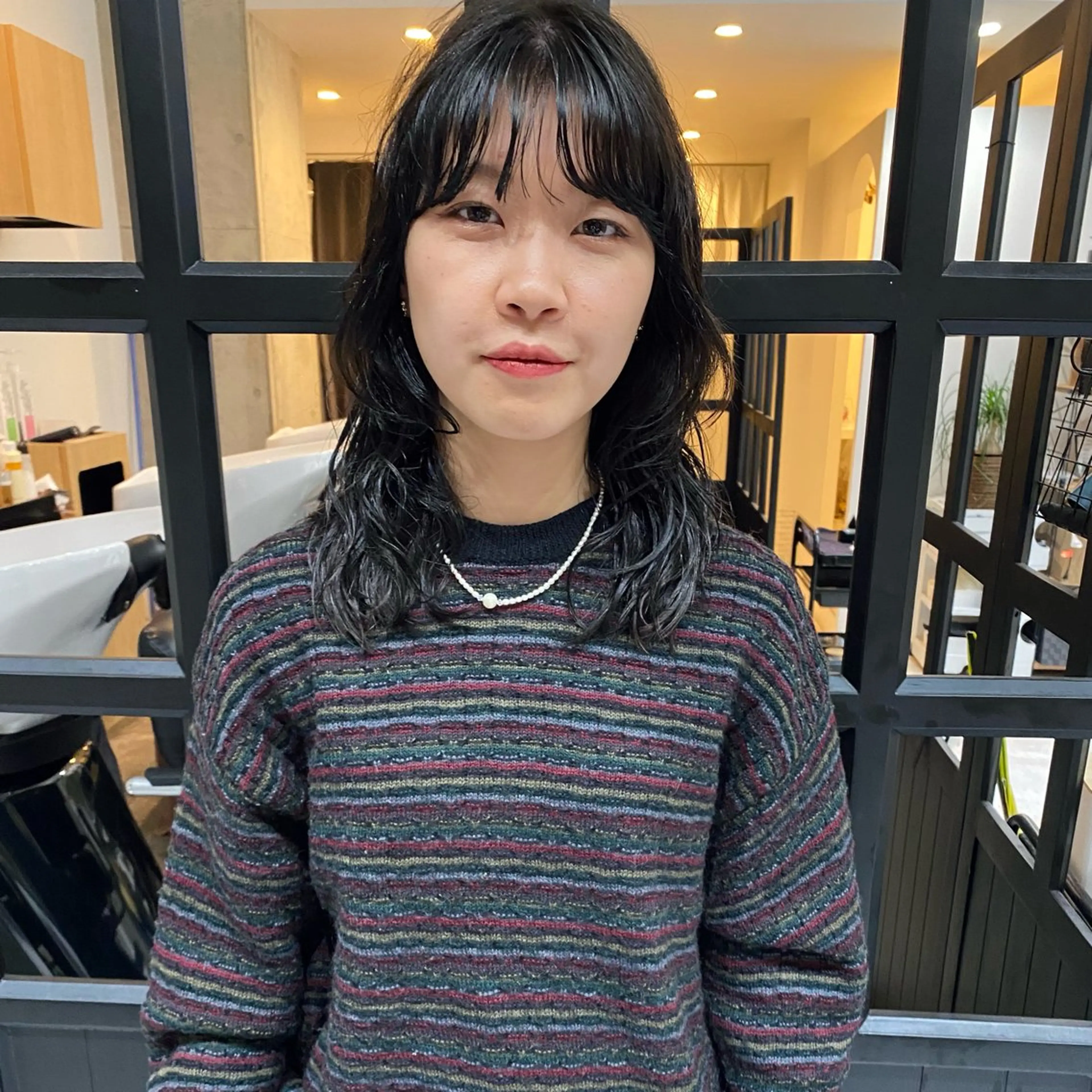 ミディアム ミディアムパーマ ハイライト 髪質改善 レイヤーカット カット また会いたくなる 美容師【KENTA】のヘアスタイル