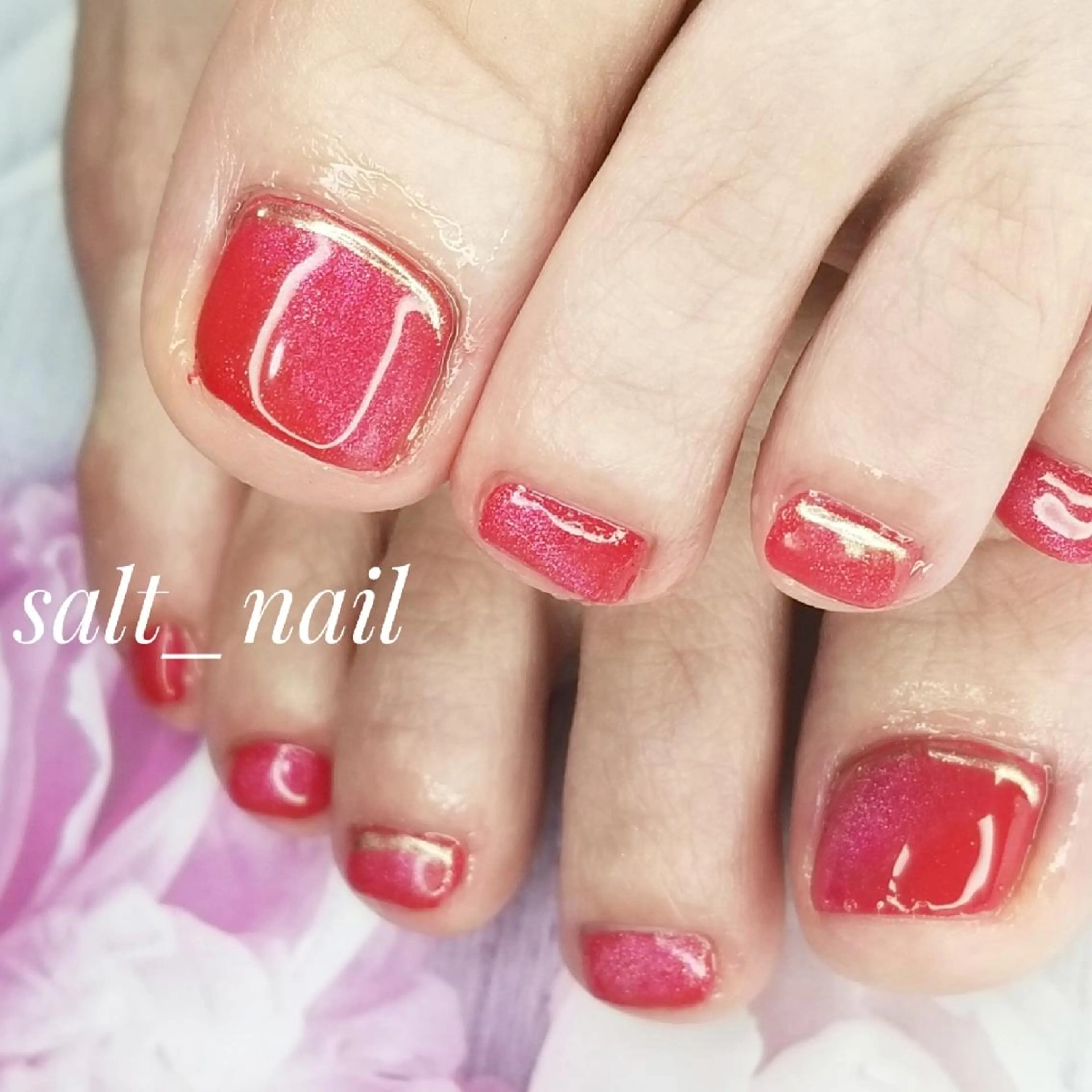 ネイル マグネットネイル ミラーネイル ワンカラーネイル 個人サロン saltnailのネイルデザイン