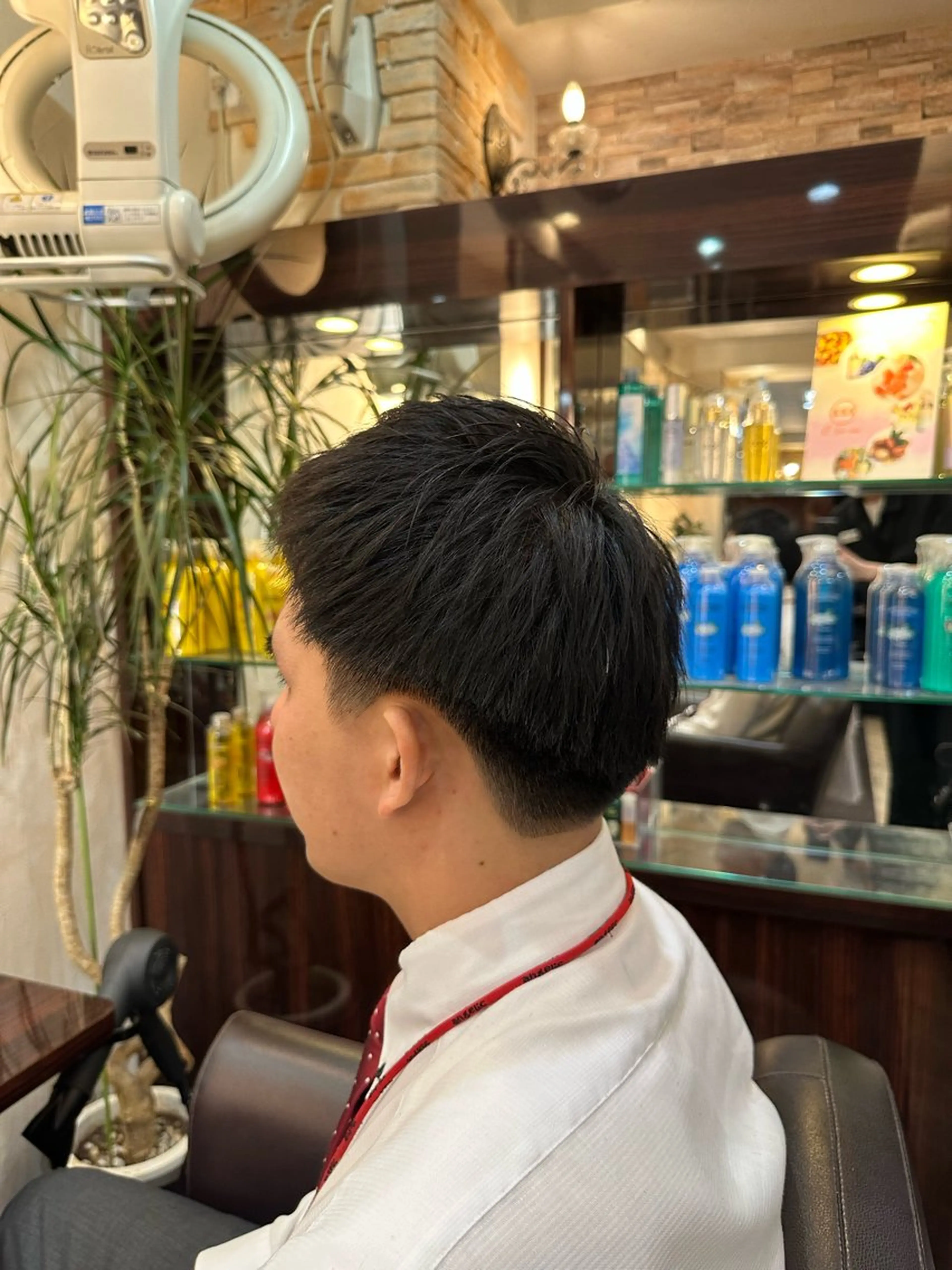 メンズ アップバング センターパート メンズ韓国風 韓国マッシュ マッシュウルフ 縮毛矯正&髪質改善/ きょうの🐺のヘアスタイル