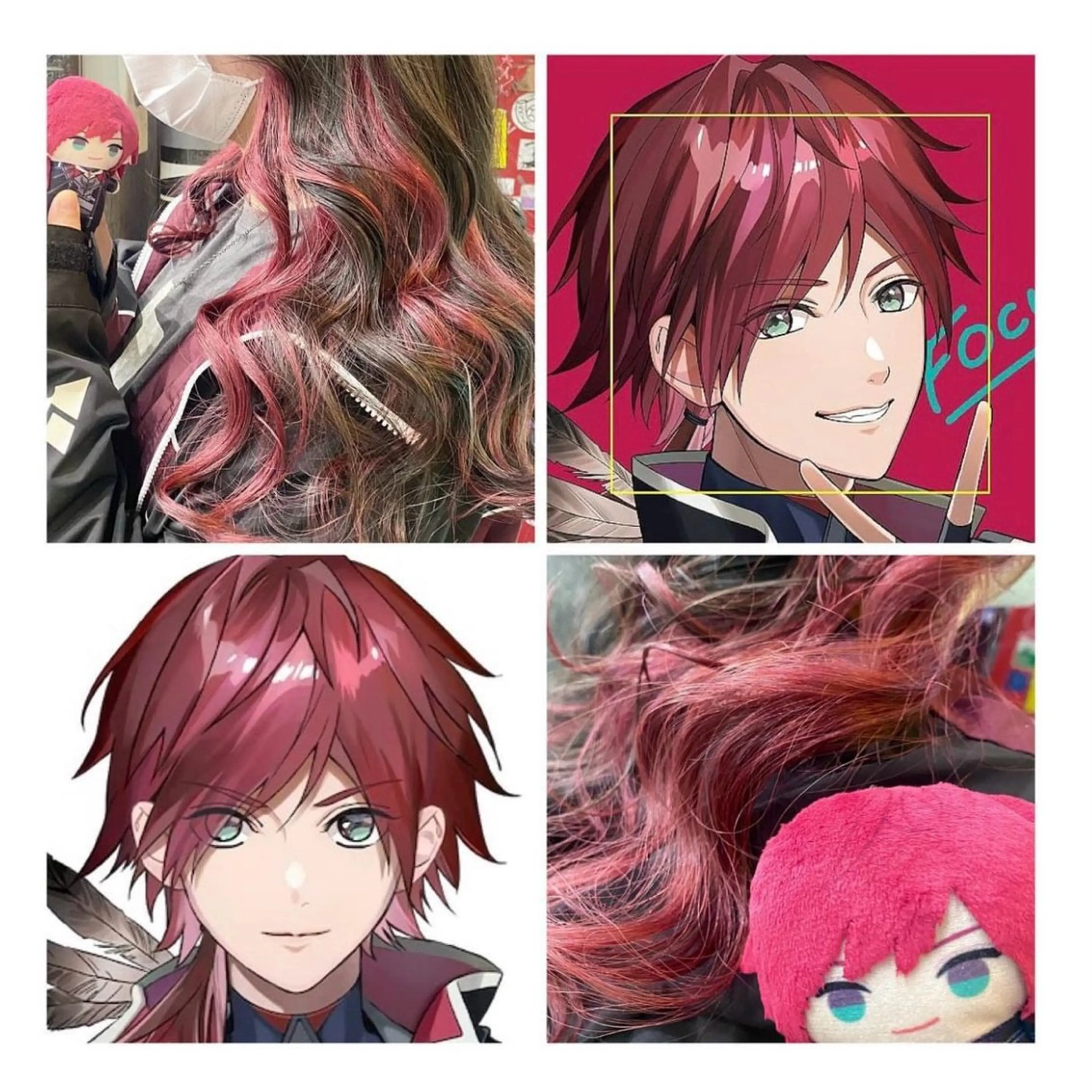 セミロング カラー レッドカラー ヘアカラー GARU-ガル-所属・TSUNO🦖 派手髪/オタク美容師のヘアスタイル