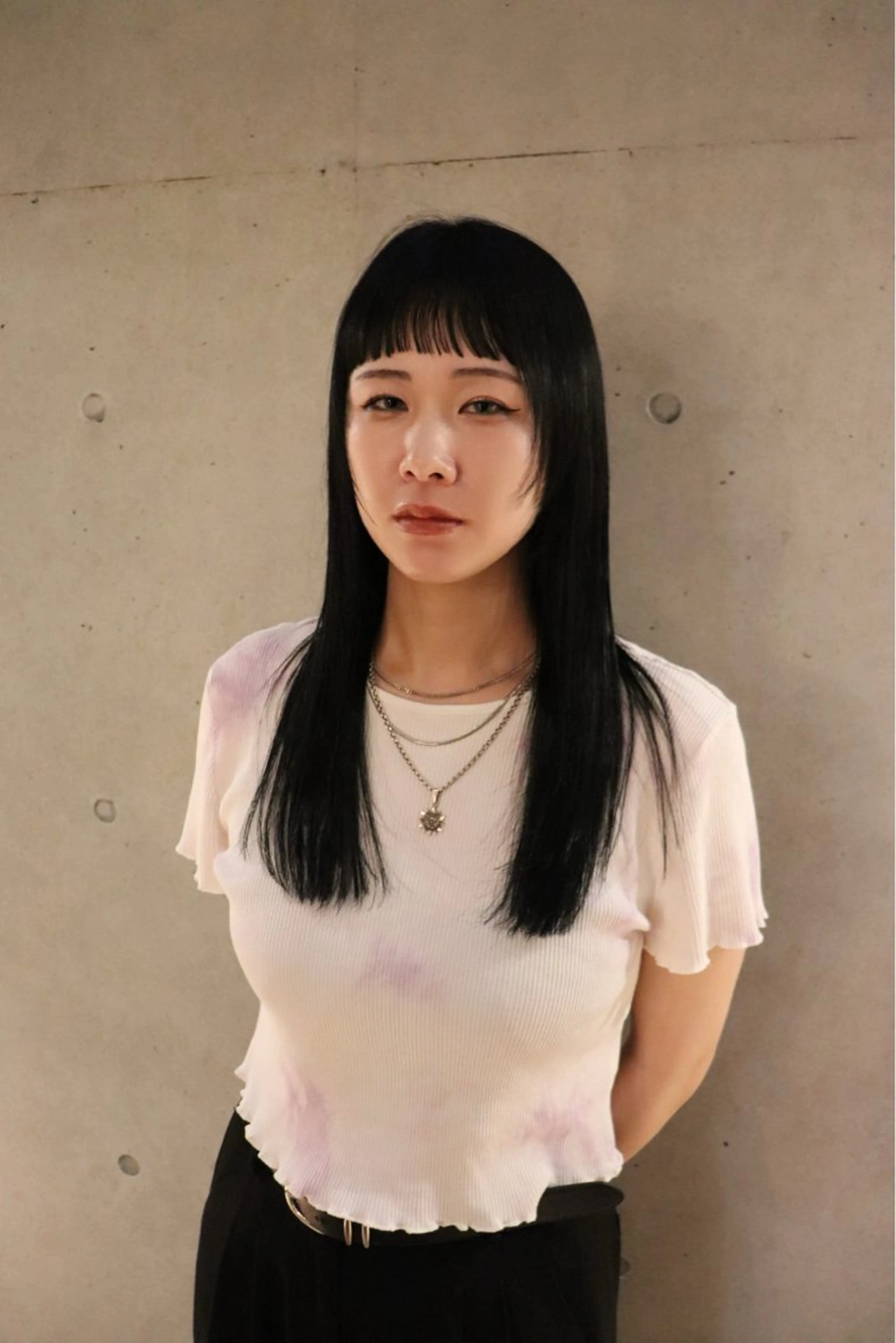 セミロング カラー パーマ 似合わせカット /パーマ岡本淳平のヘアスタイル