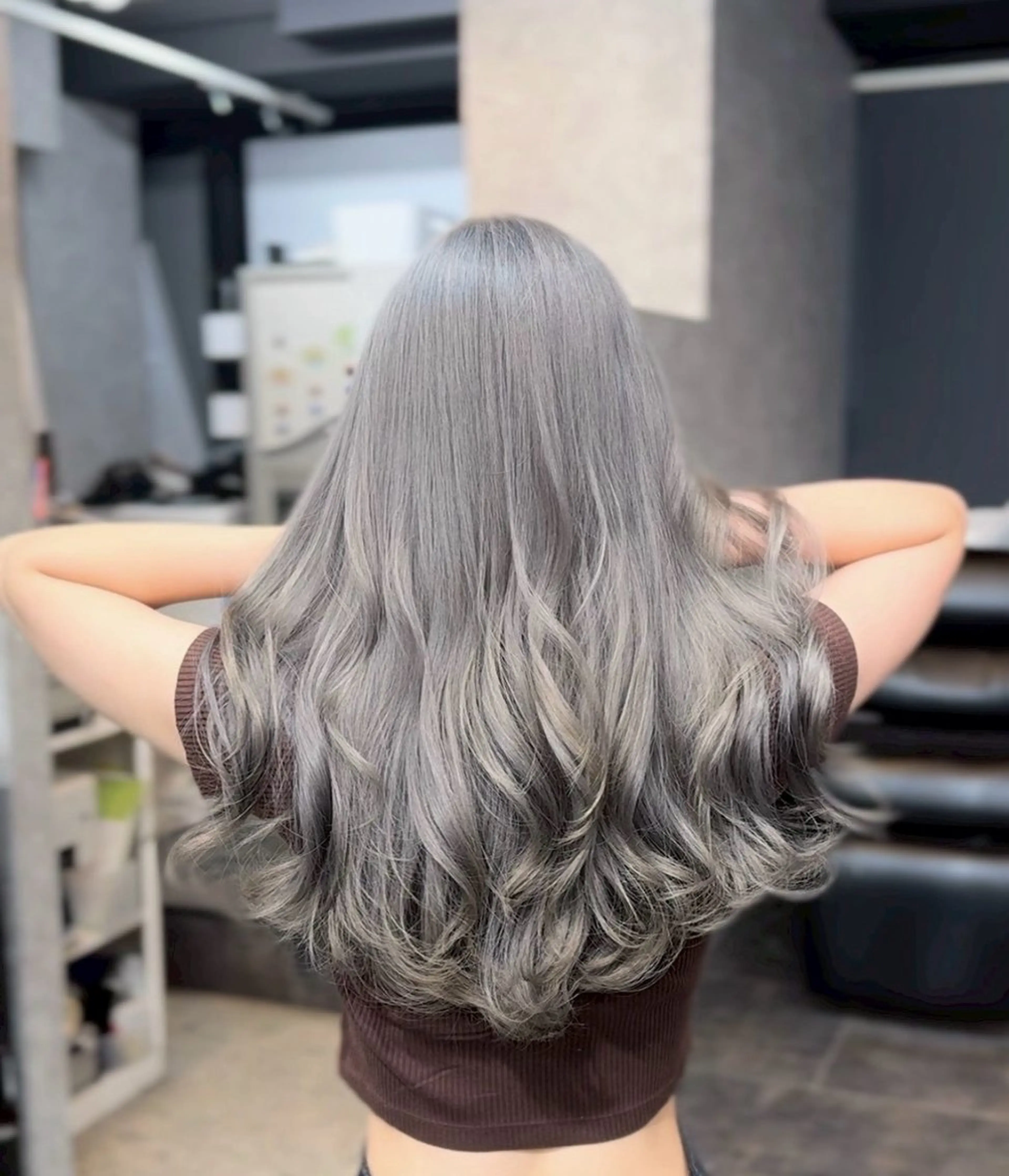 ロング カラー ブリーチなしWカラー 超特化/YURAのヘアスタイル