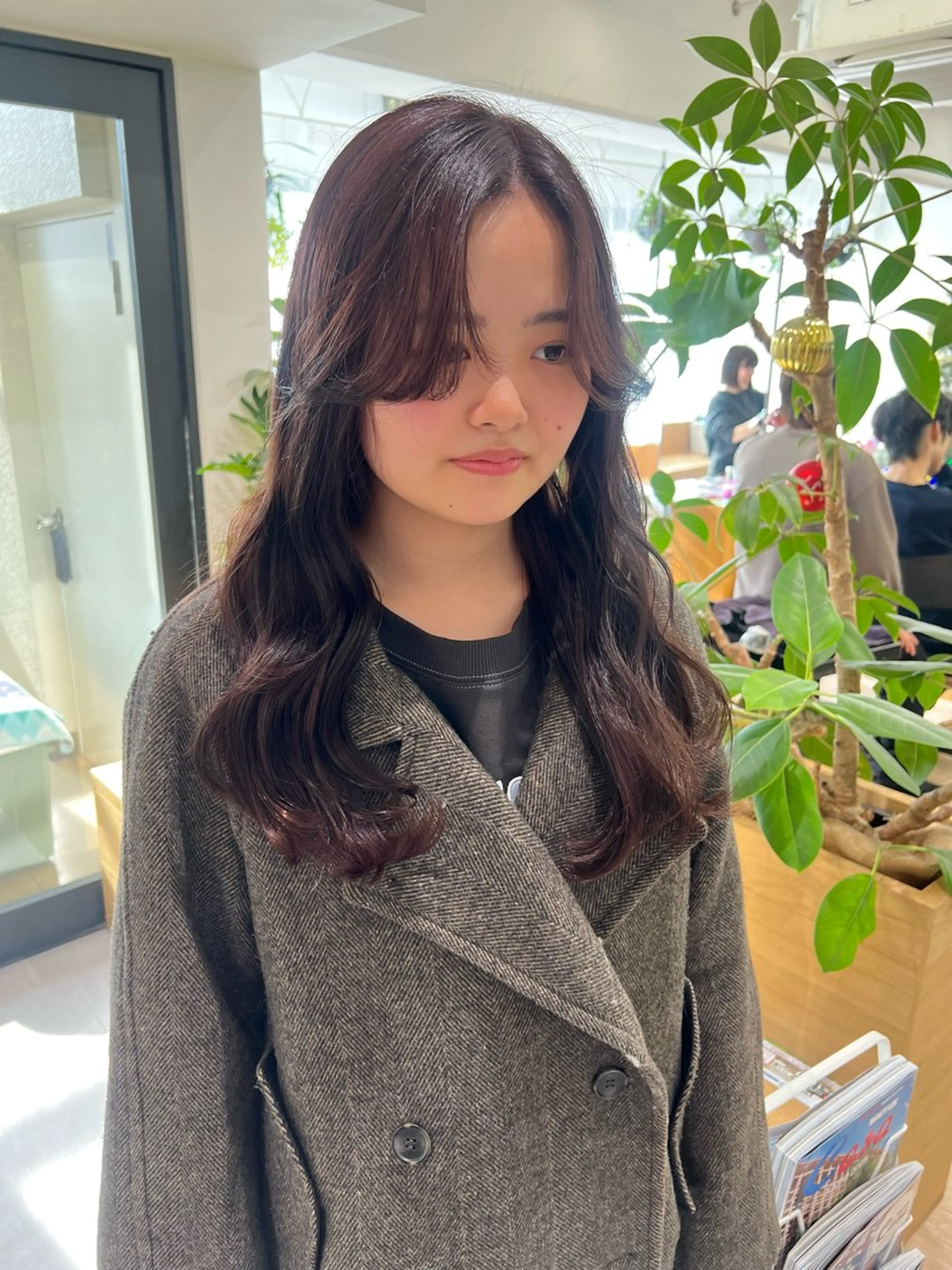 セミロング カラー カット ヘアカラー トリートメント 艶ベージュ/オリーブ カラー🫒airiのヘアスタイル