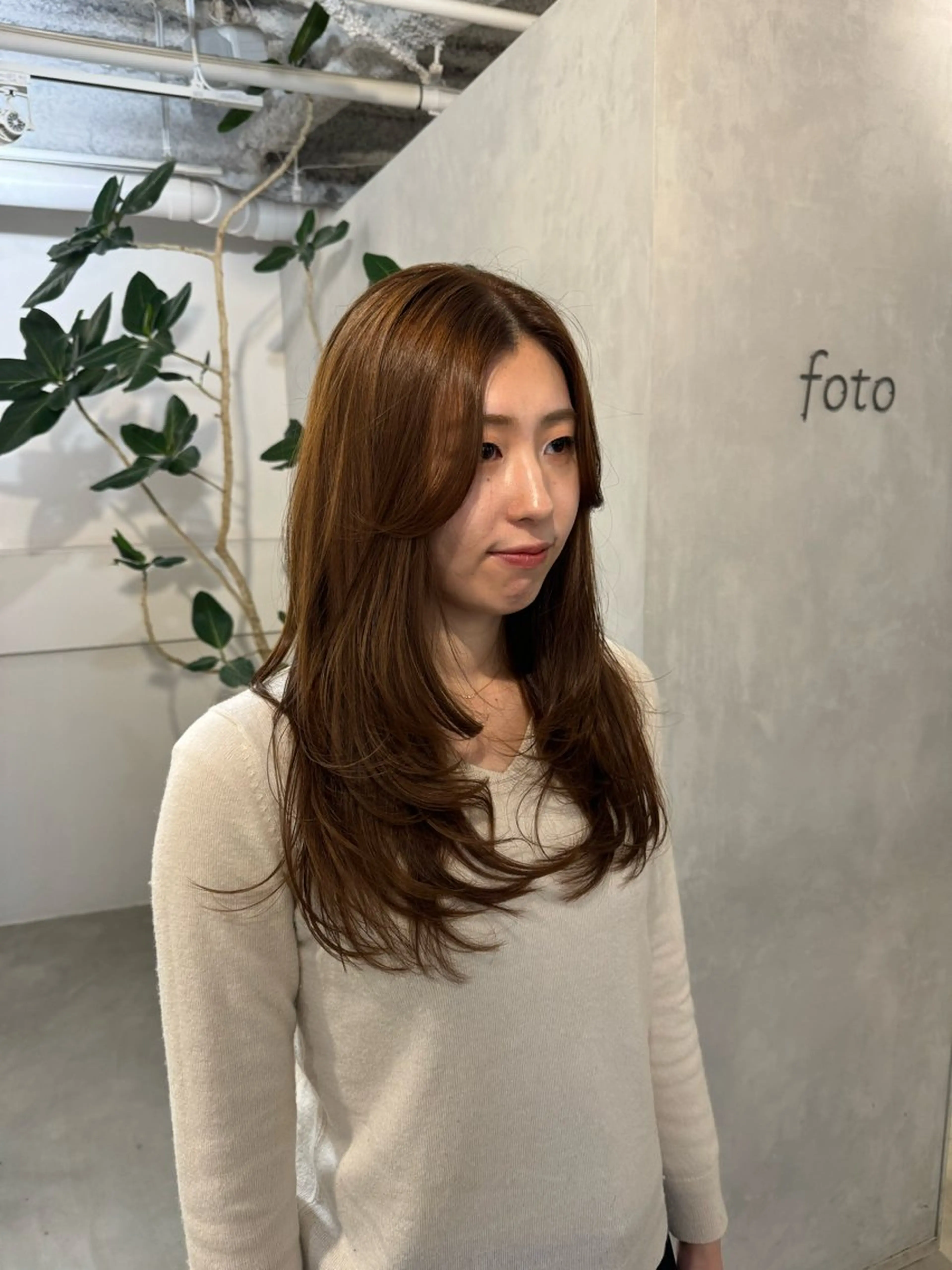 セミロング カット ヘアカラー トリートメント 顔周りcut・ご相談 ＝新宿しずく🇰🇷のヘアスタイル