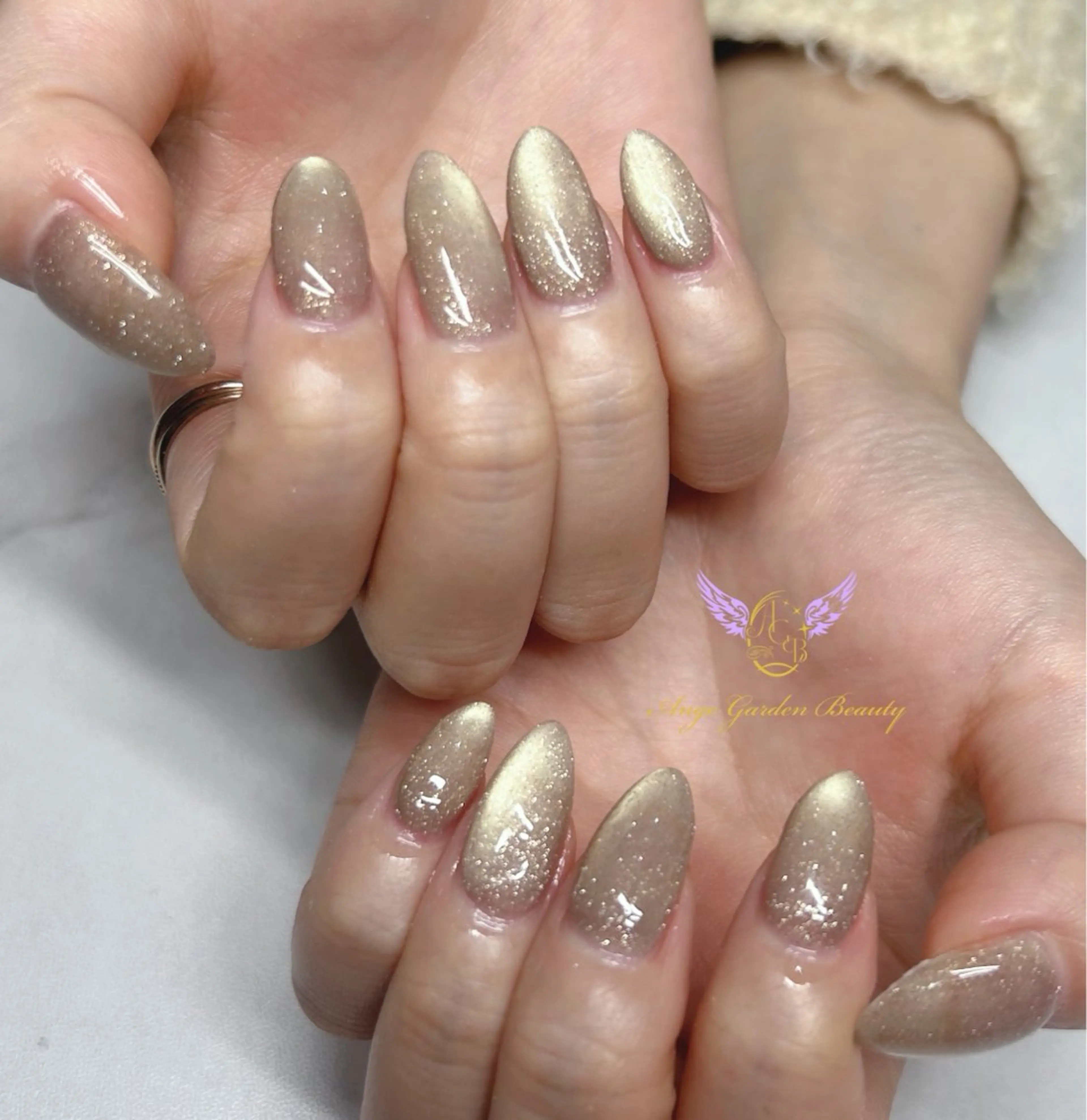 ネイル フラッシュネイル フラッシュマグ マグネットネイル ハンドネイル AngeGarden Beautymihoのネイルデザイン