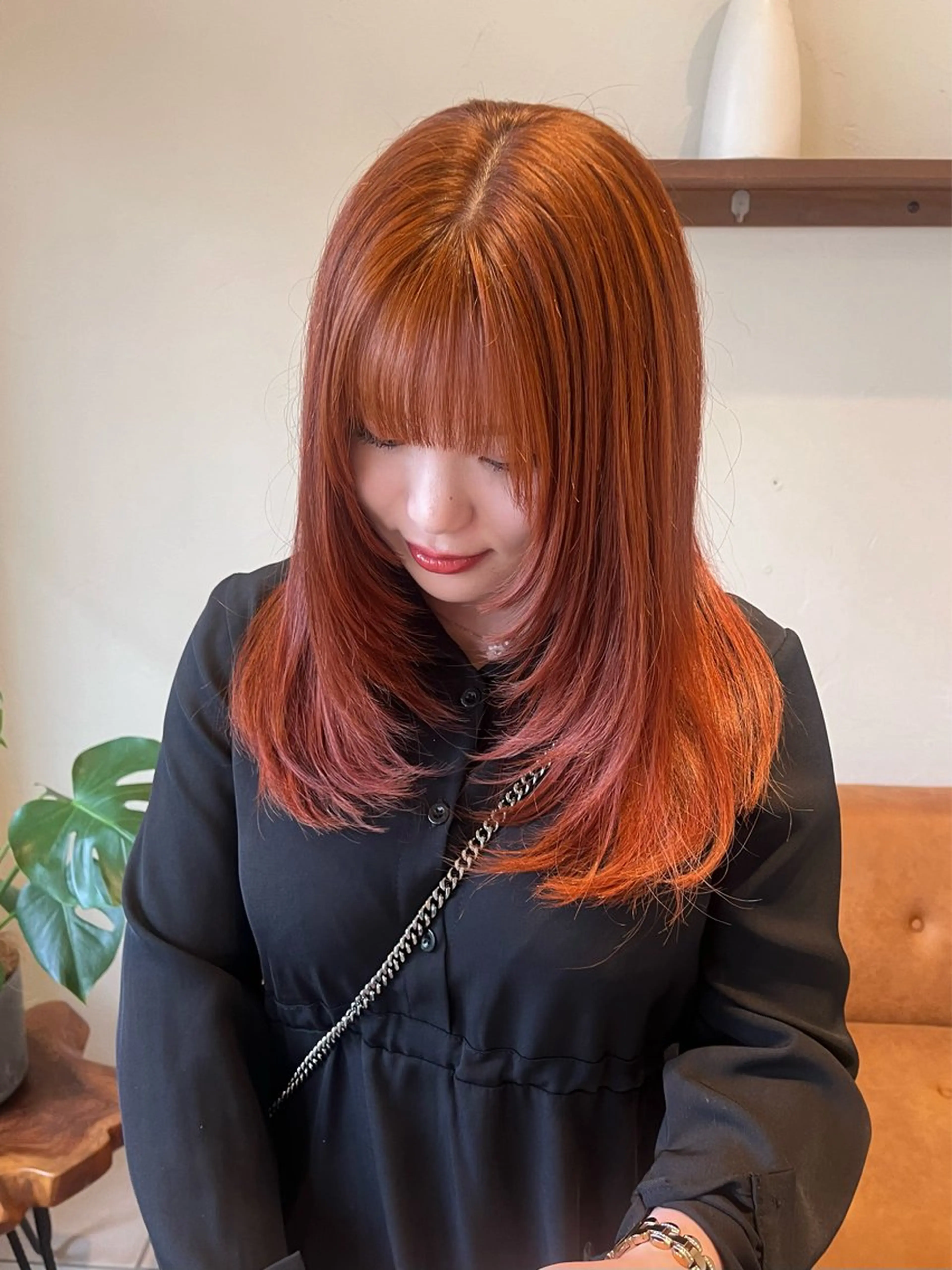 ロング ヘアカラー アフェクション大曽根所属・💞暖色艶カラー/ ホウツキカナ🍒のヘアスタイル