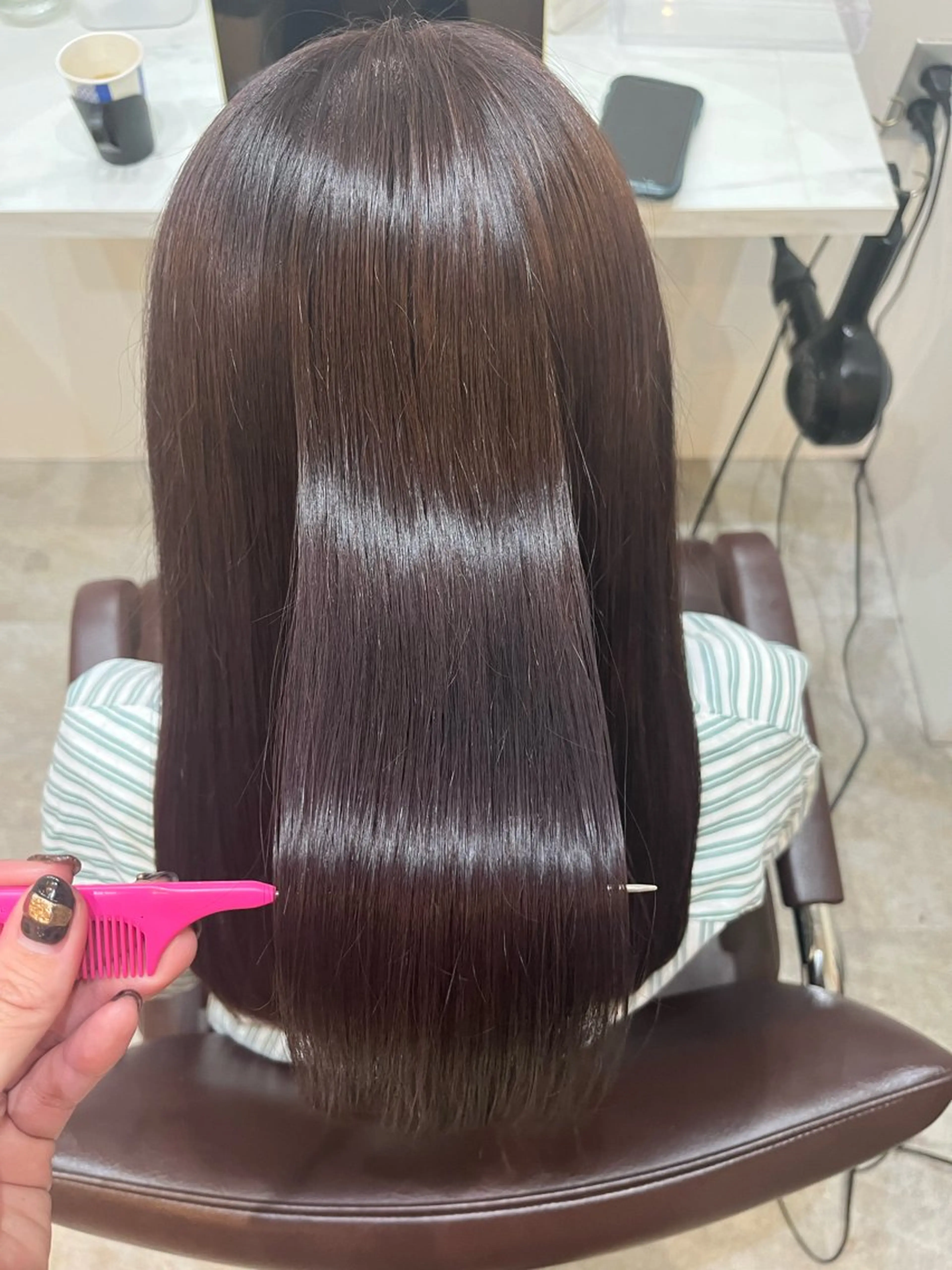 セミロング カラー カット ヘアカラー トリートメント 【髪質改善　艶髪】 布川　莉穂のヘアスタイル