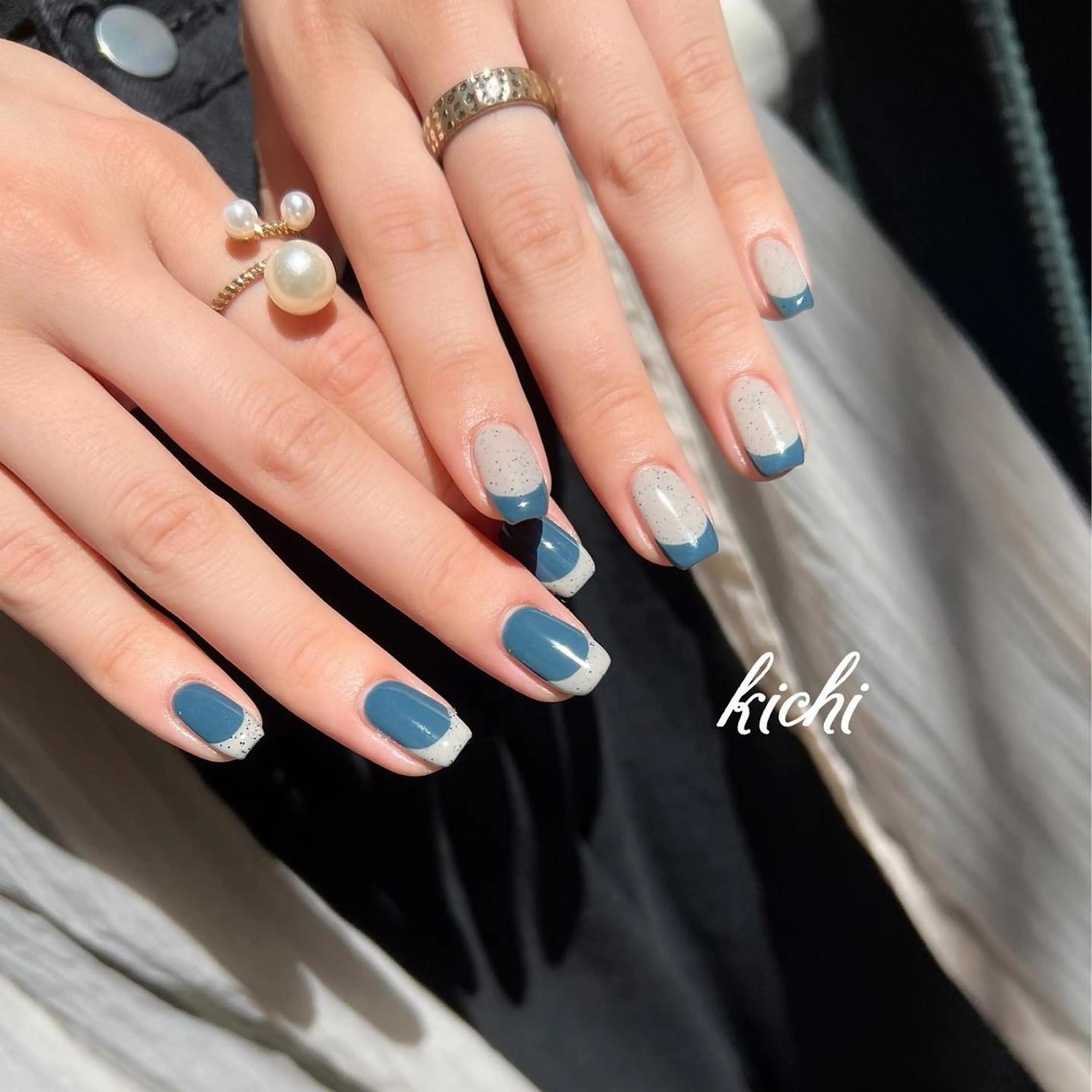 ネイル フレンチネイル ジェルネイル 持ち込み ニュアンスネイル パラジェル kichi･:* みじゅのネイルデザイン