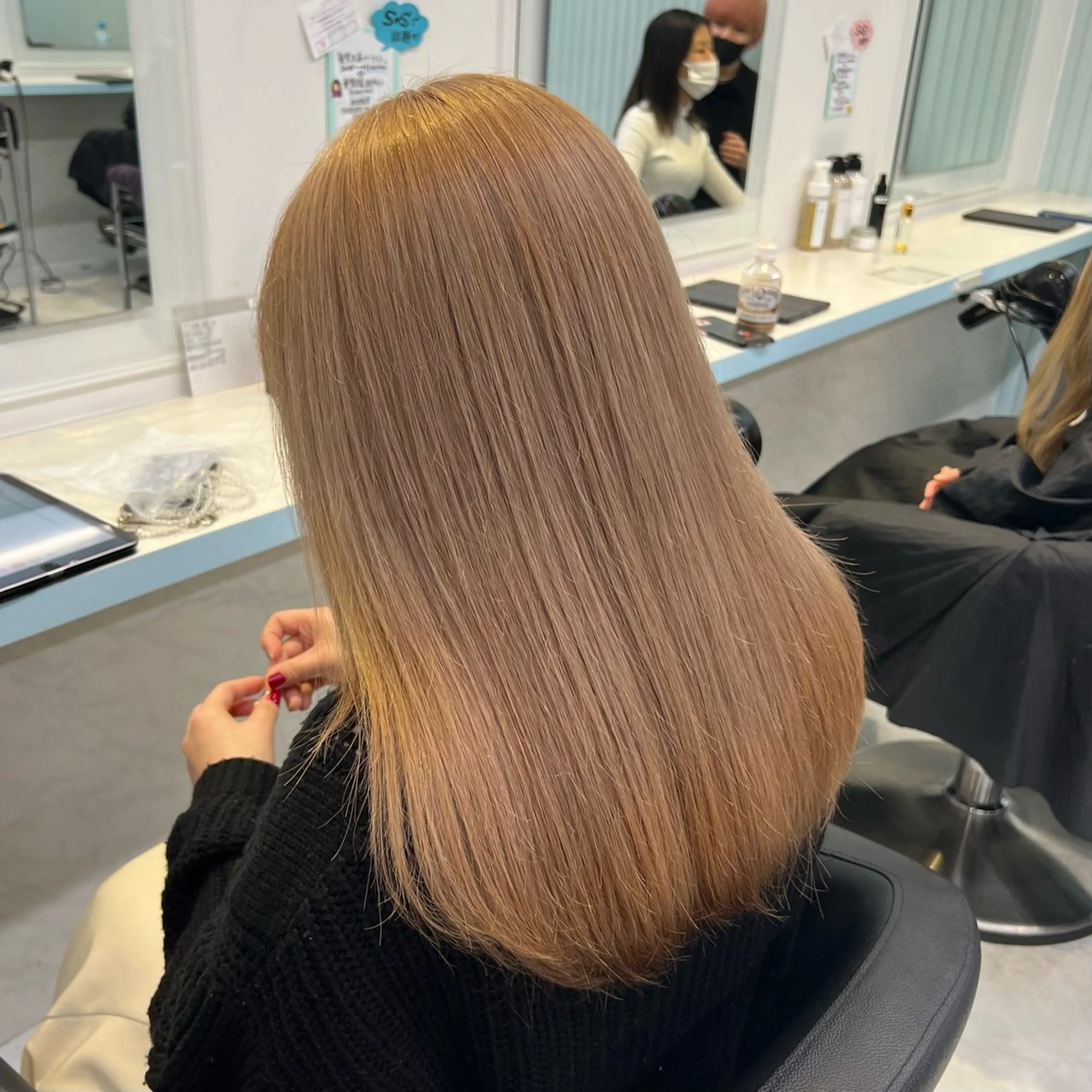 ミディアム カラー 艶髪グレージュ特化/ CHIKARAのヘアスタイル