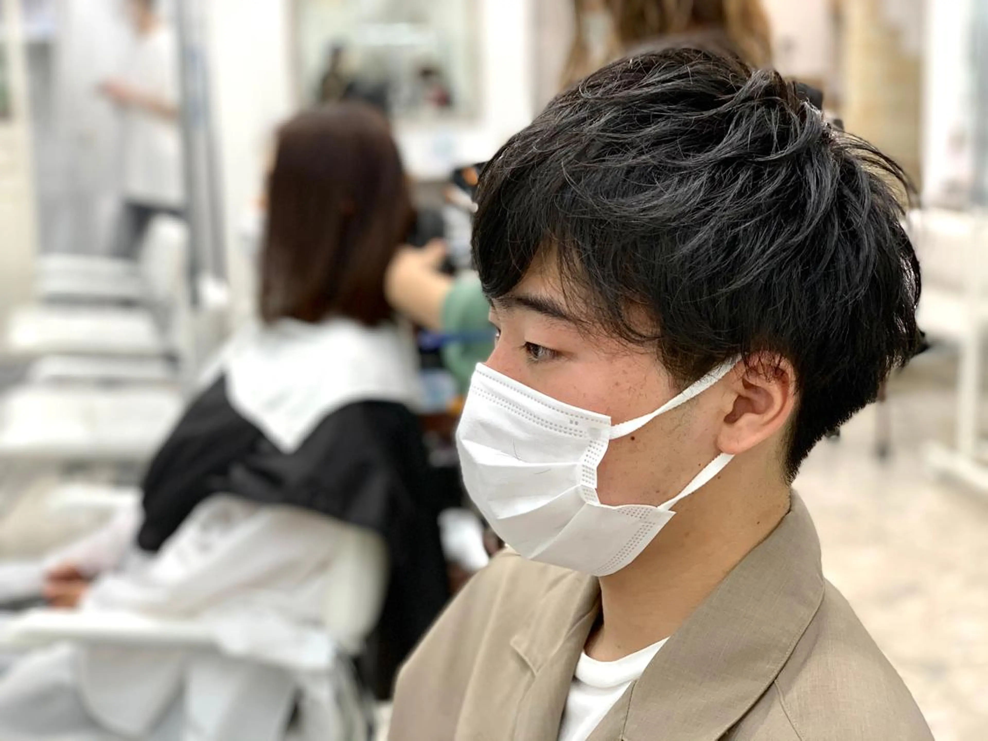 ショート パーマ メンズ ハイライト&曲がる 縮毛矯正特化 玉置のヘアスタイル