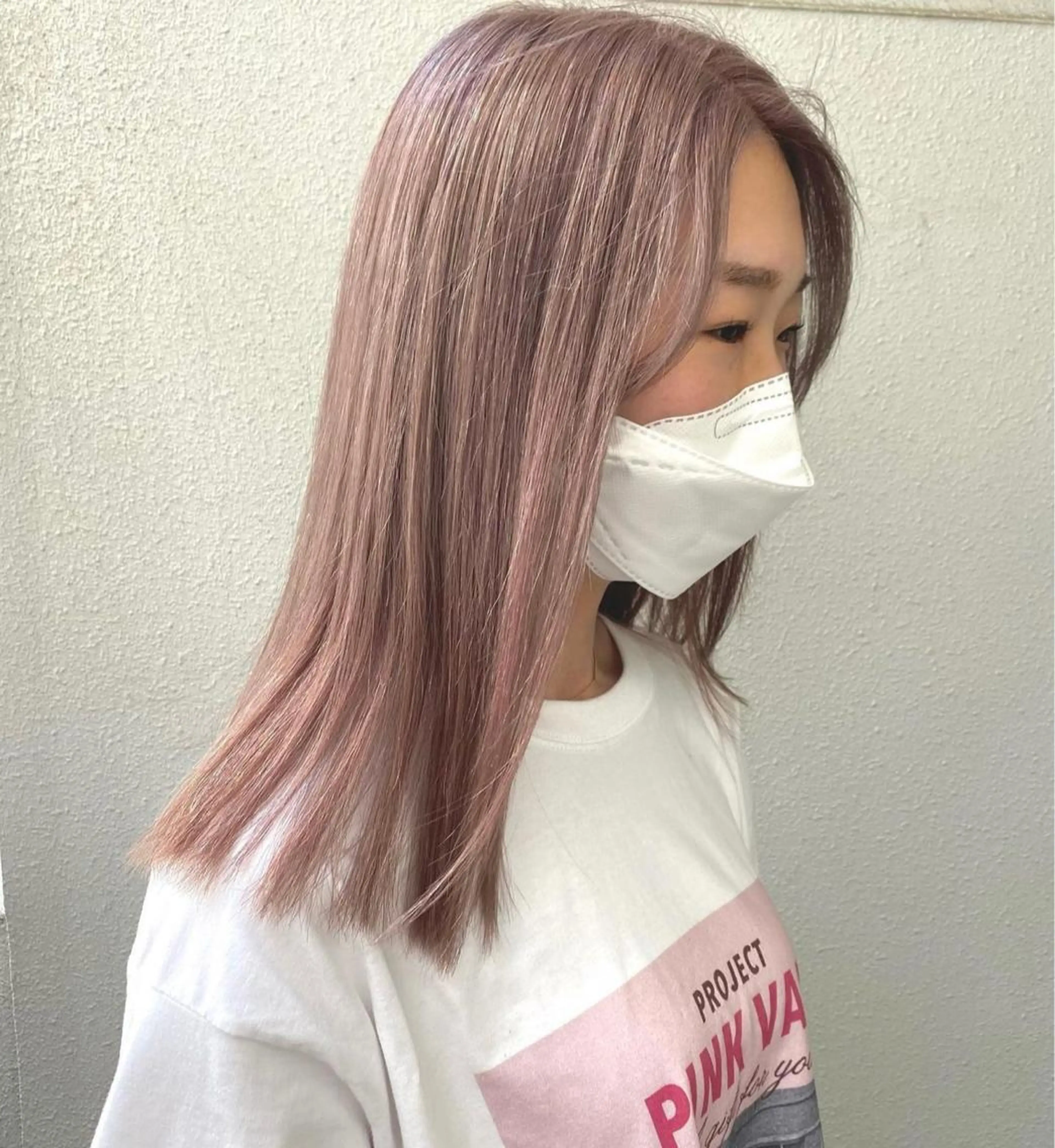 ロング カラー ベージュカラー ピンクカラー ピンクベージュ 遠藤沙也加 /レイヤーカットのヘアスタイル