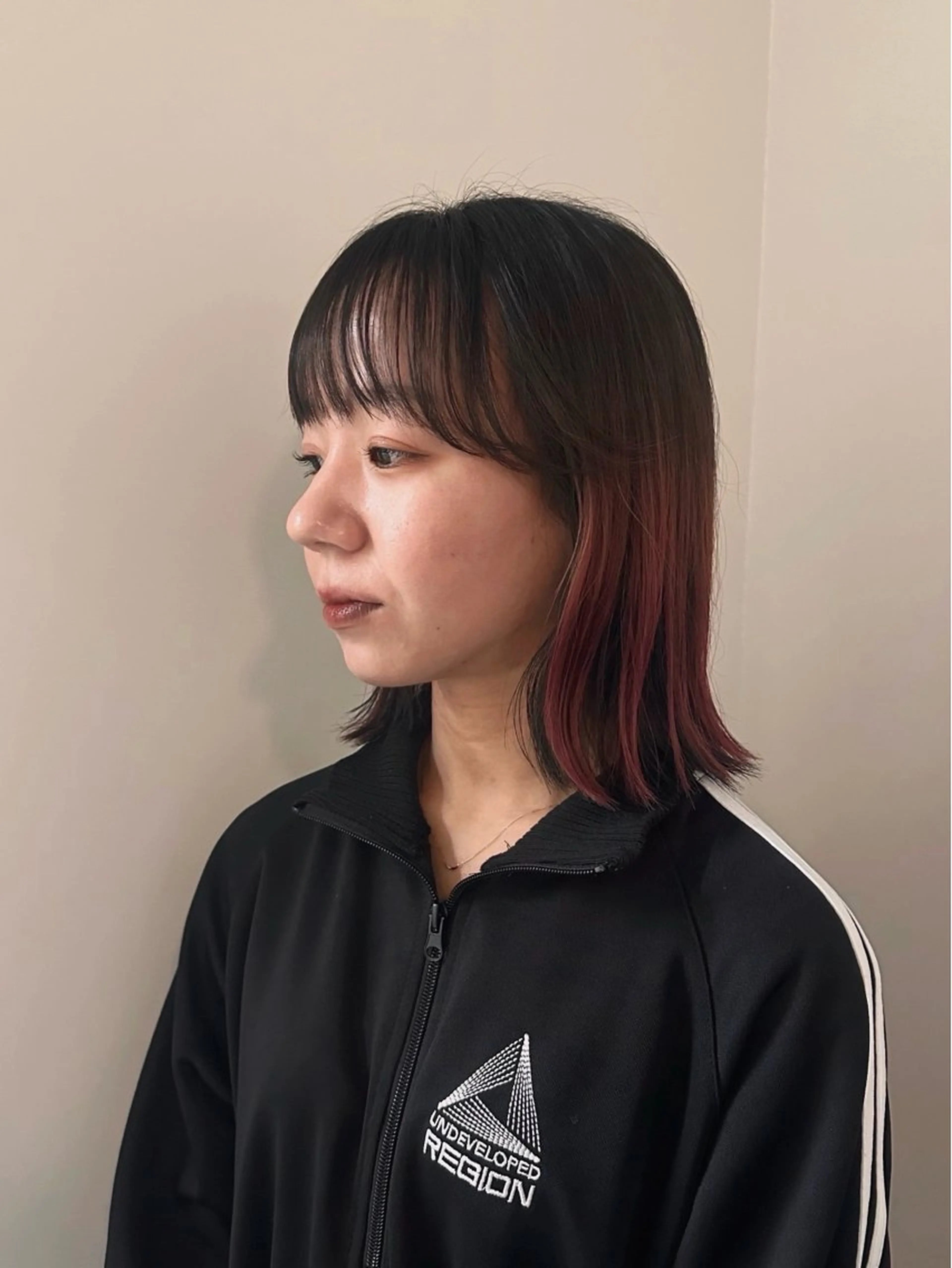 ミディアム カラー ブリーチ ピンクカラー tonari所属・透明感カラー/中崎町 fukaのヘアスタイル