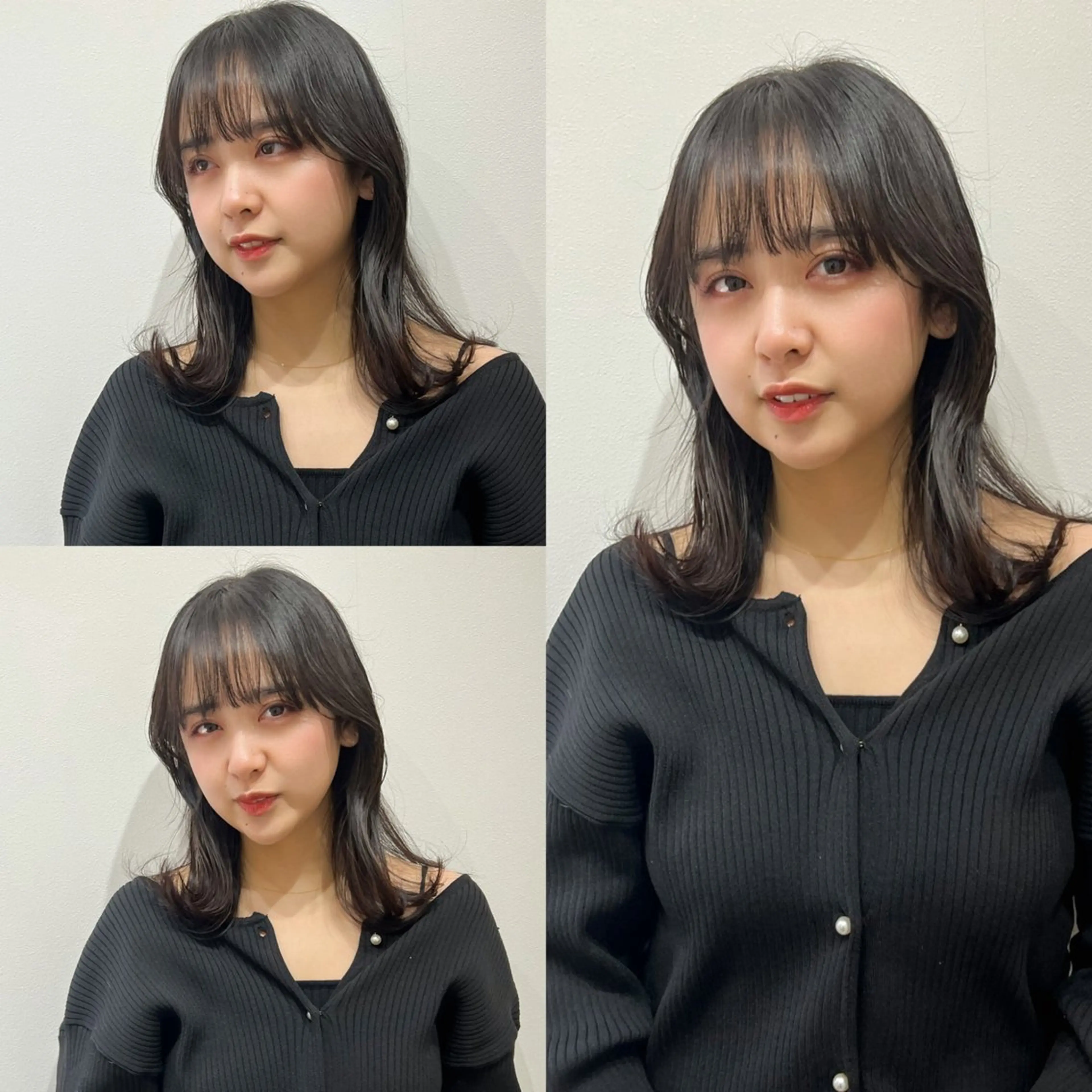 ミディアム カラー ヘアアレンジ くびれヘア 外ハネヘア 顔まわり職人🇰🇷 韓国ヘア/KAITOのヘアスタイル