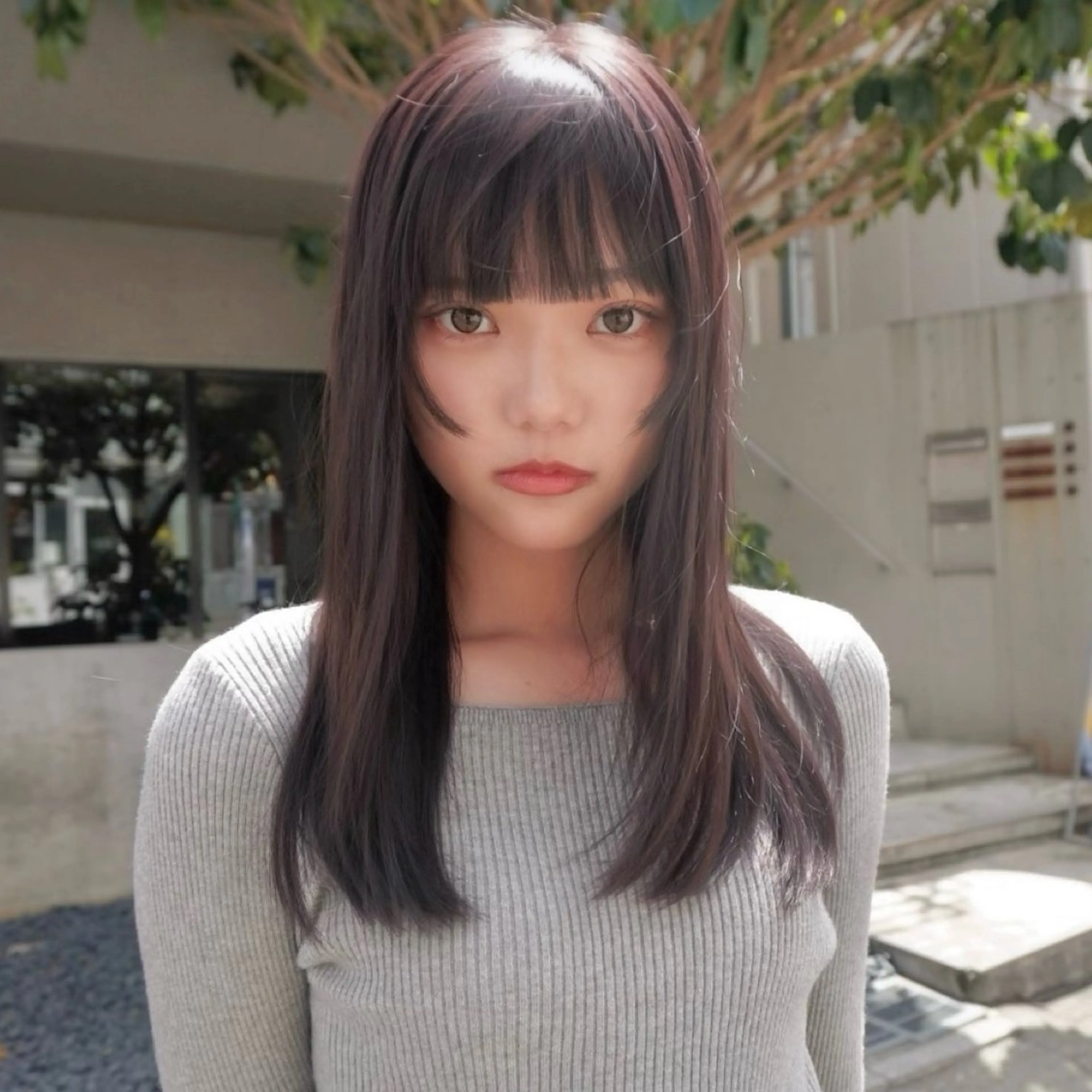 ミディアム レイヤーカット カット ヘアカラー トリートメント ボブ/縮毛矯正/ レイヤー/塚田のヘアスタイル