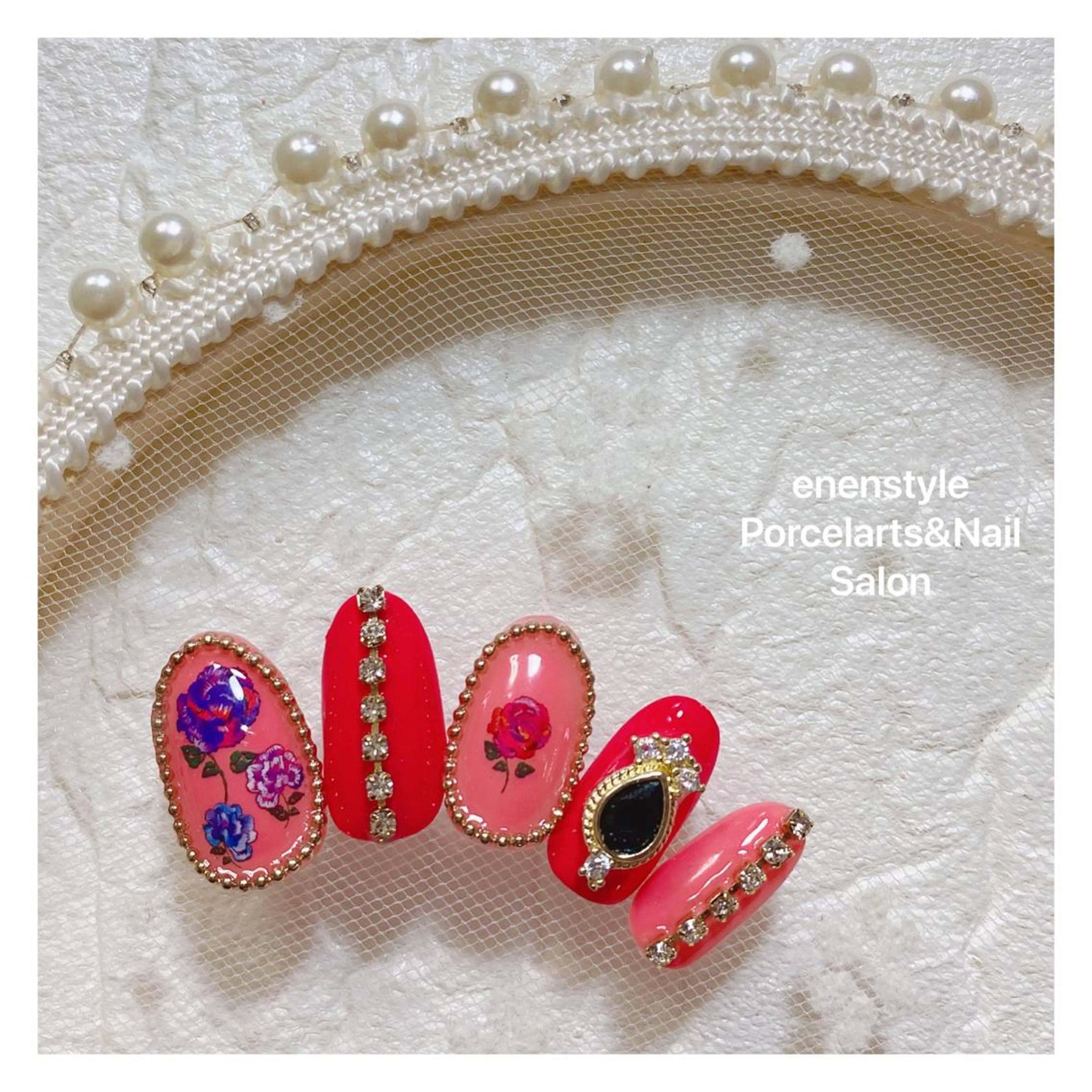 ミディアム ネイル 👑enen style👑のネイルデザイン