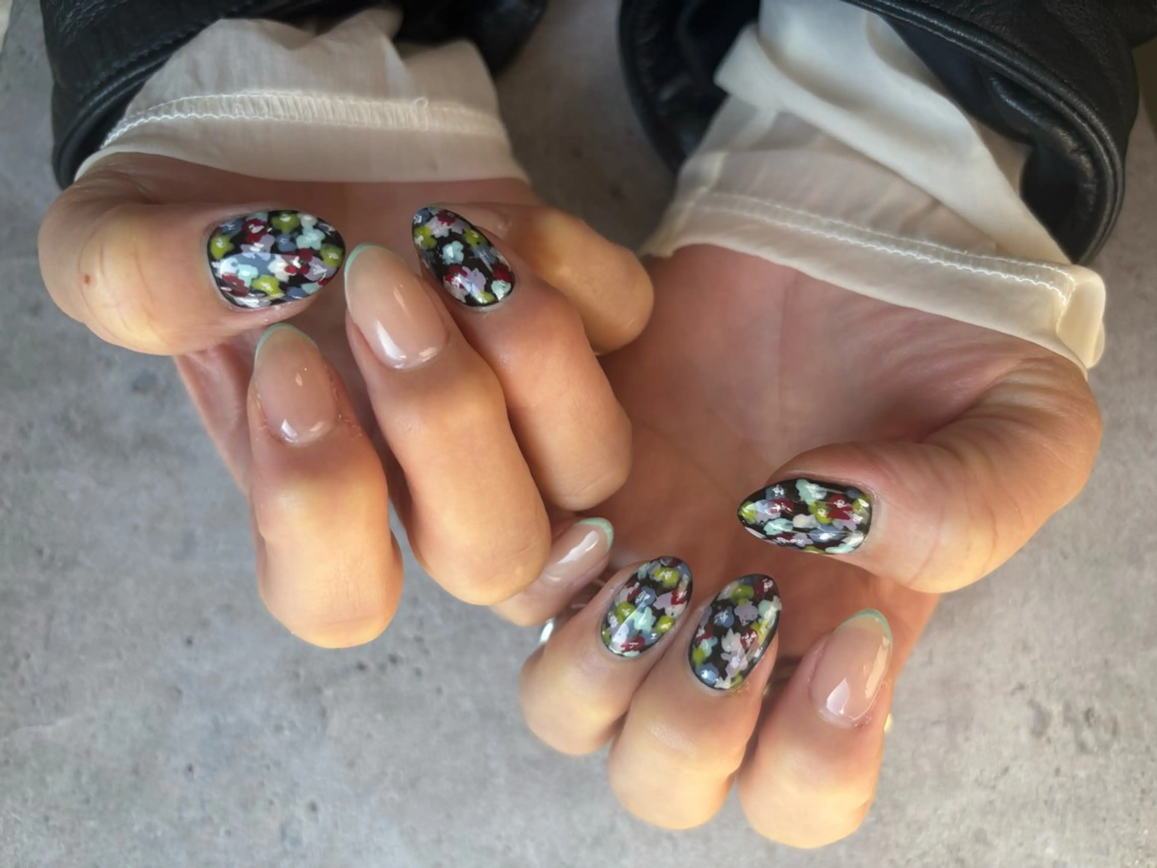 ネイル フラワーネイル mieux nail&eyeのマツエク・マツパデザイン