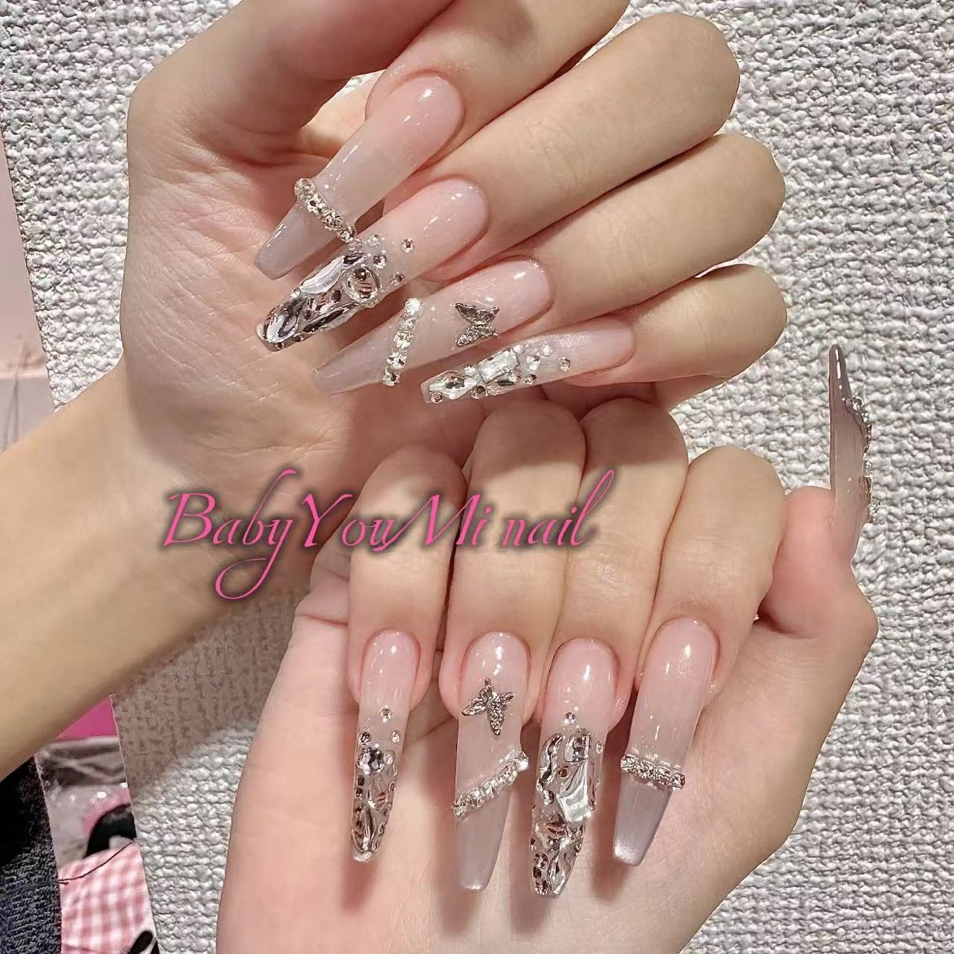 ネイル オーロラネイル フラワーネイル フットネイル フレンチネイル ジェルネイル ハンドネイル BabyYouMi ねねのネイルデザイン