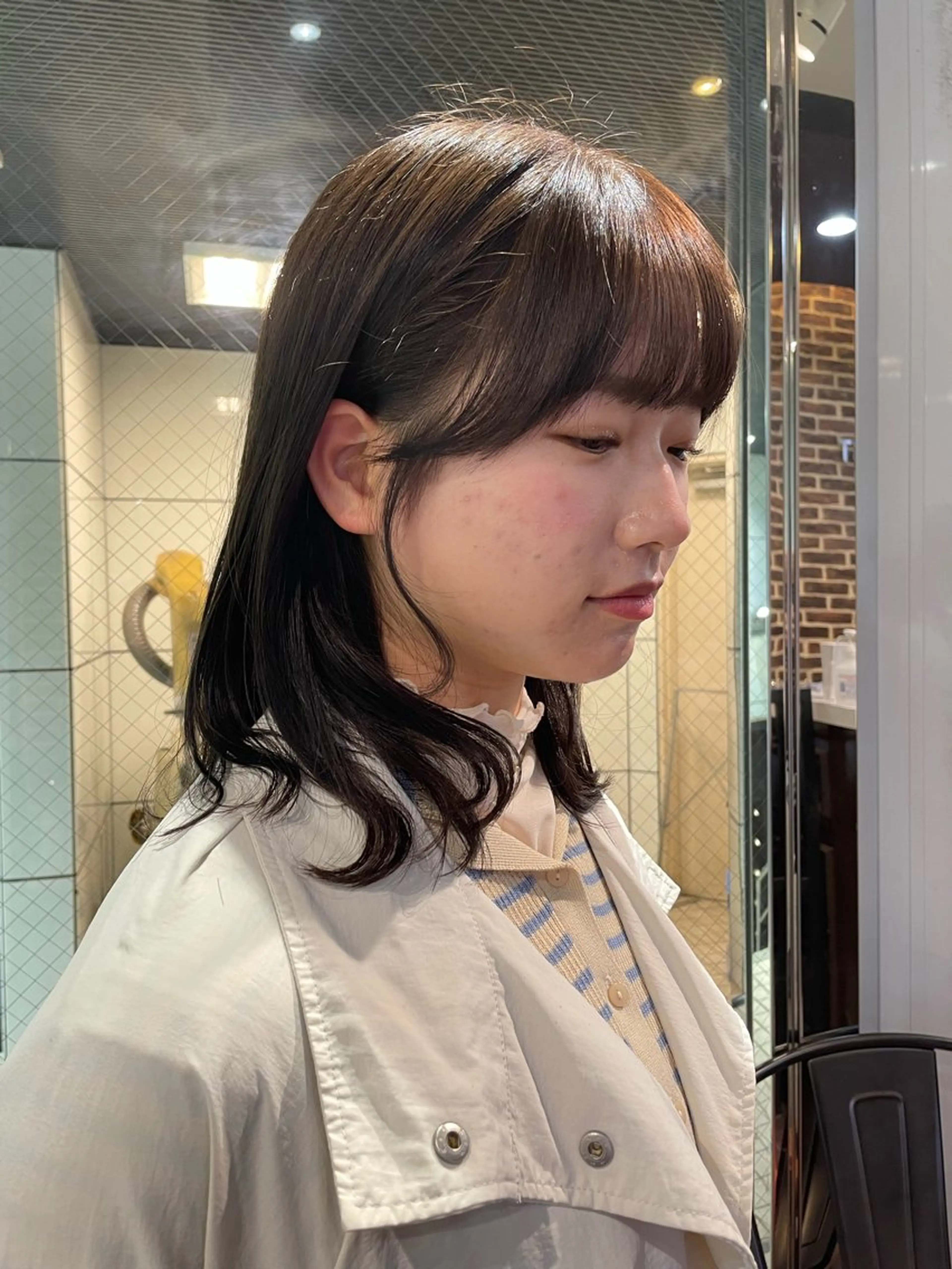 ミディアム カラー ‪るか/‪透明感 カラー/アレンジのヘアスタイル