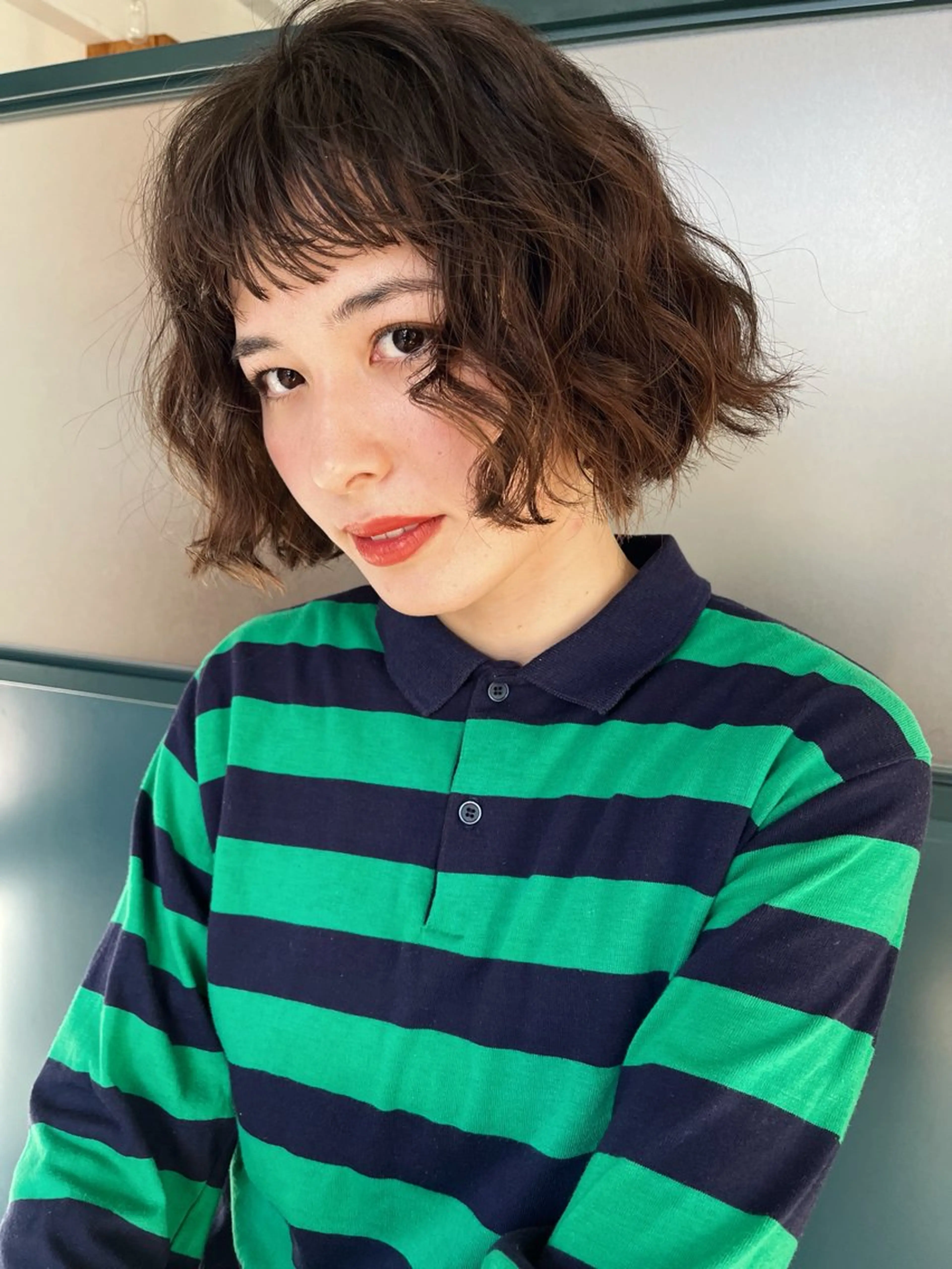 ショート パーマ カット パーマ 暖色/パーマ 🌼クニトウメイのヘアスタイル