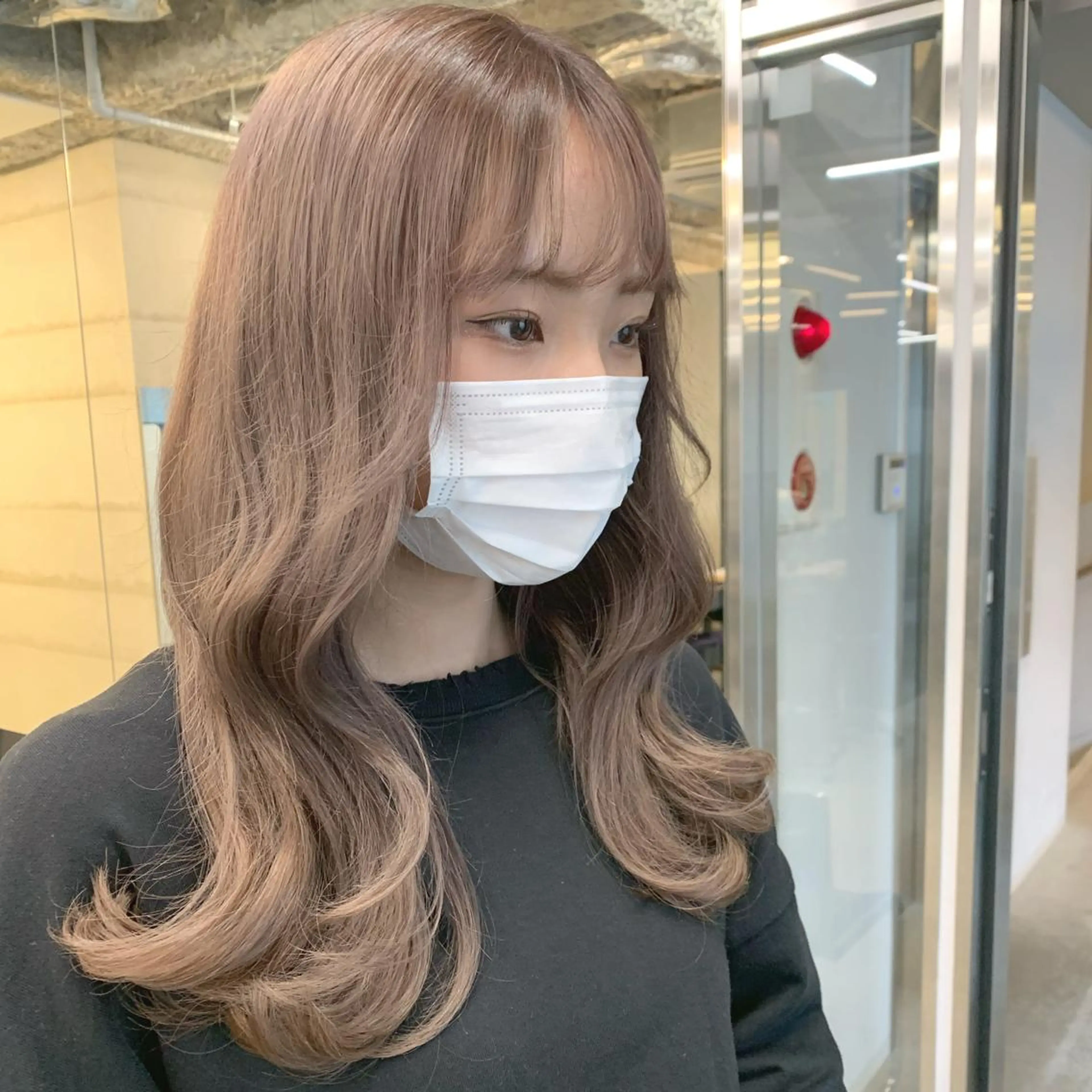 ミディアム カラー 透明感/オリーブ/ グレージュ/YUKAのヘアスタイル