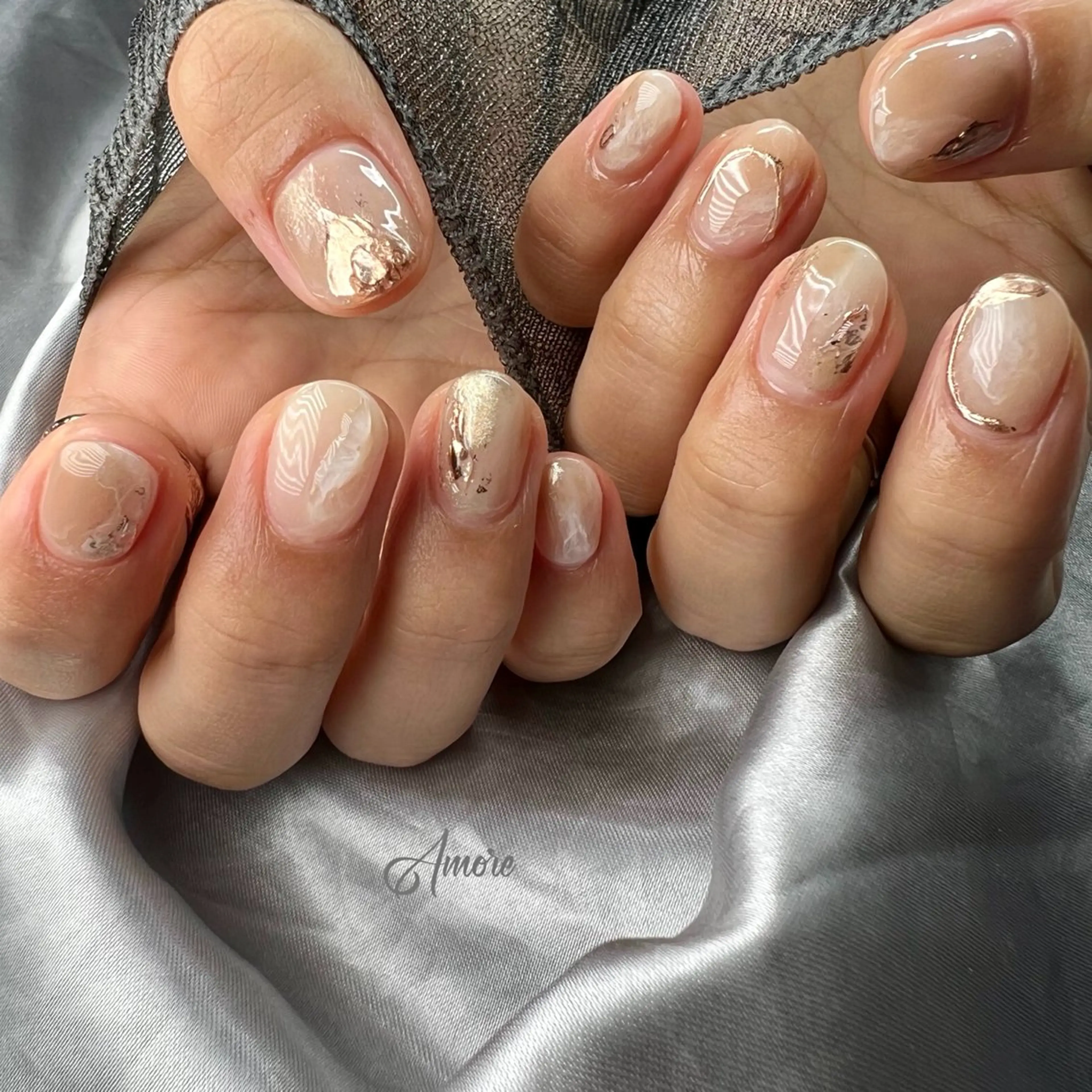 ネイル ジェルネイル キラキラネイル 韓国ネイル パラジェル 冬ネイル You kyehwaのネイルデザイン