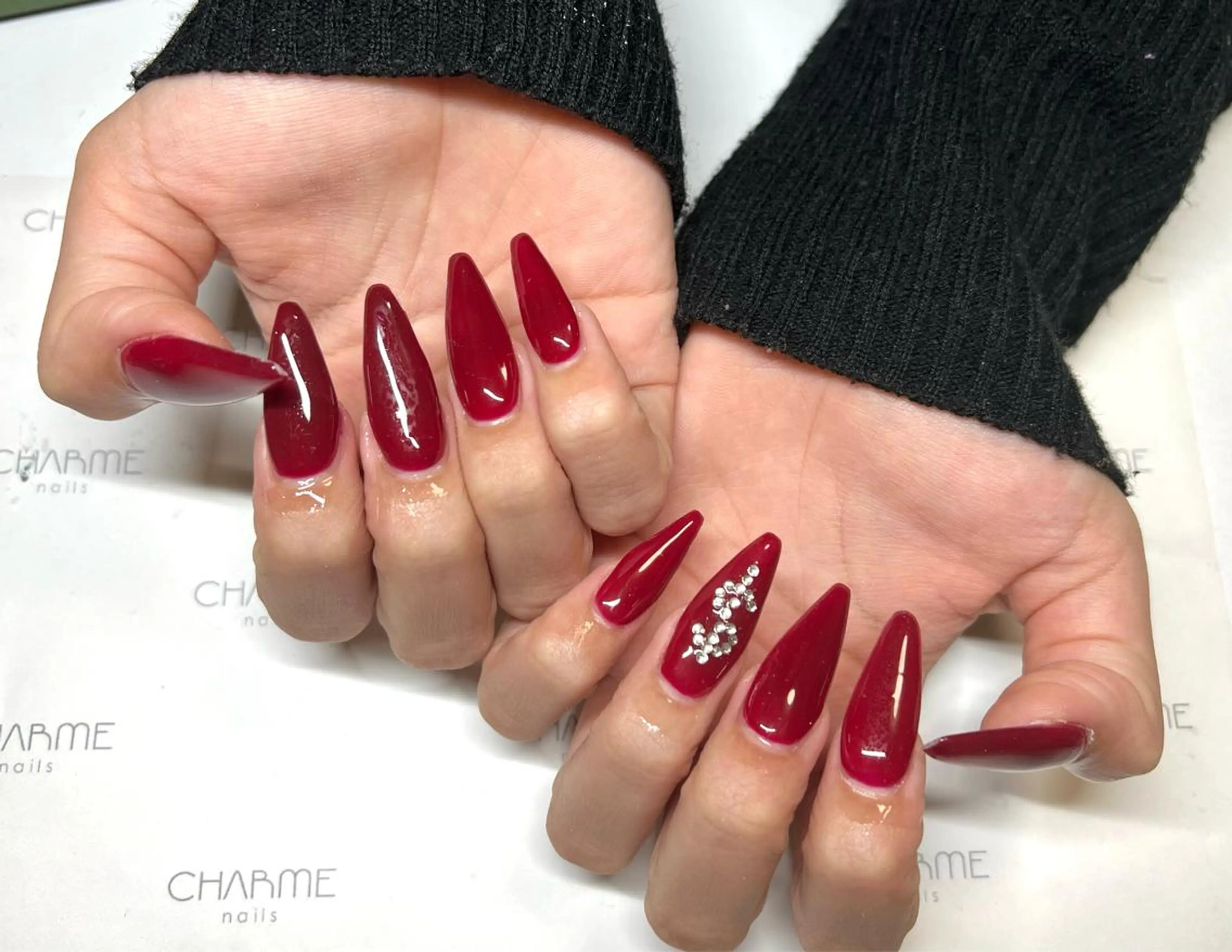 ネイル ロングネイル スーパーロングネイル ハンドネイル CHARME 🤎〔RINA〕のネイルデザイン