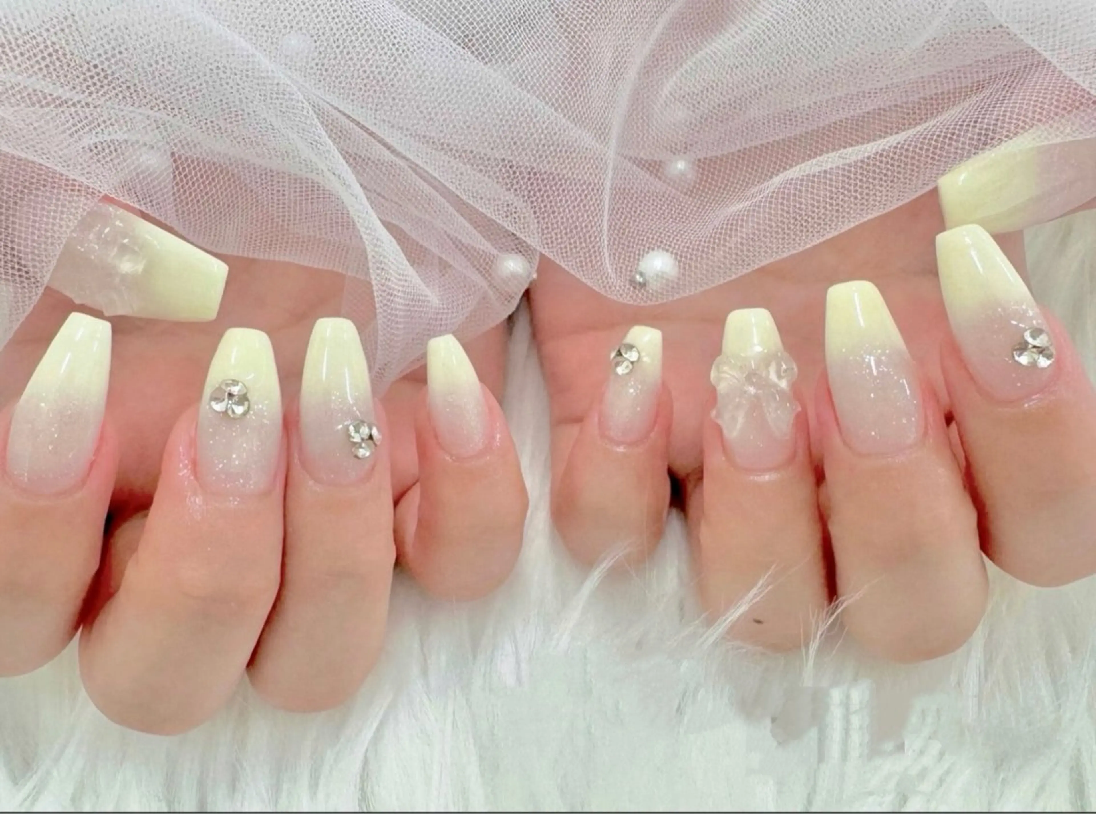 ネイル アートネイル チークネイル 長さ出し フラワーネイル フットネイル YK 美学院のネイルデザイン