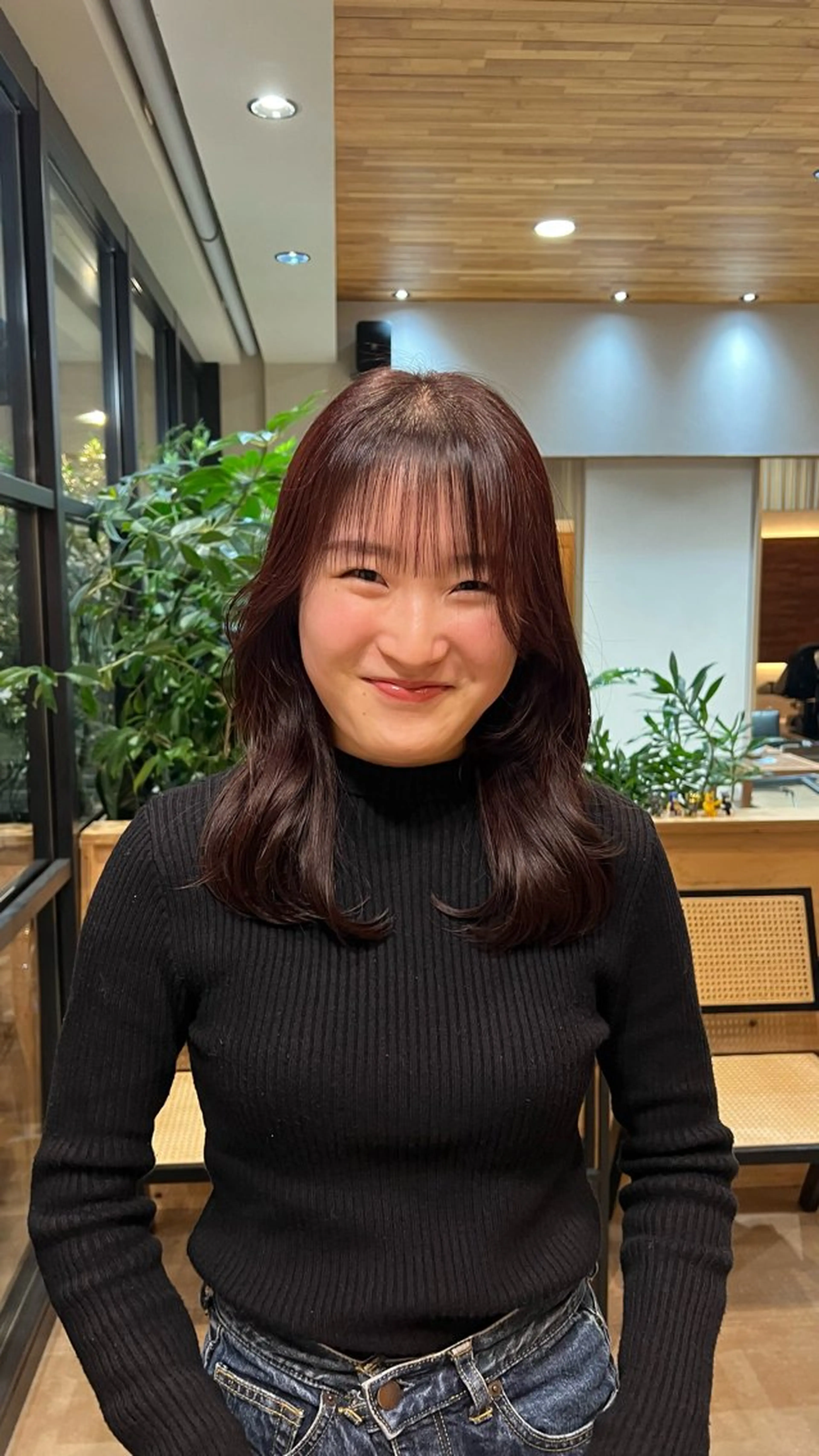 セミロング カラー ブラウンカラー ピンクカラー ピンクブラウン ヘアカラー 久屋大通/暖色カラー /ショートモデルのヘアスタイル