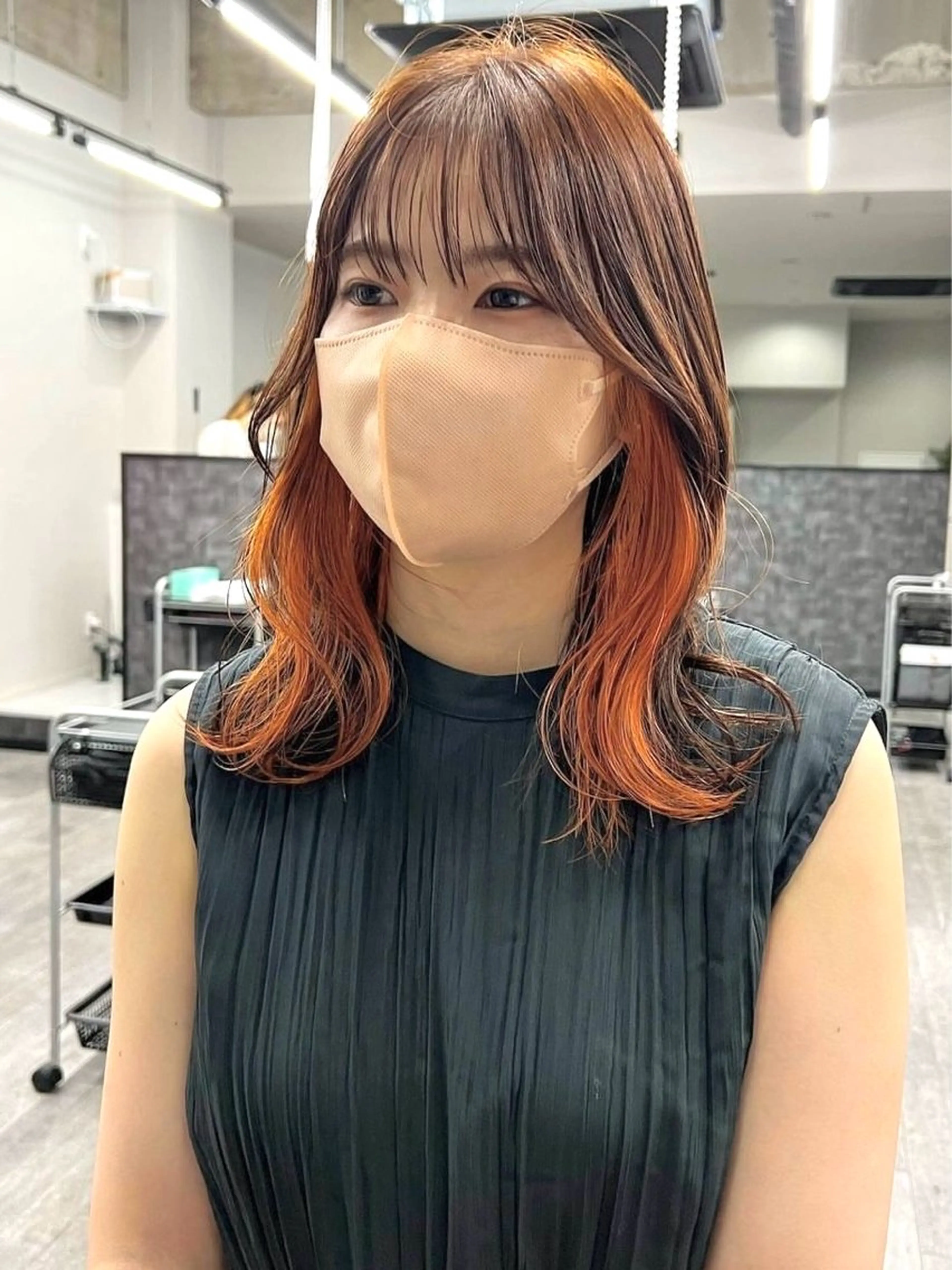 ミディアム カラー ヘアカラー 韓国風透明感カラー／ Natsumiのヘアスタイル