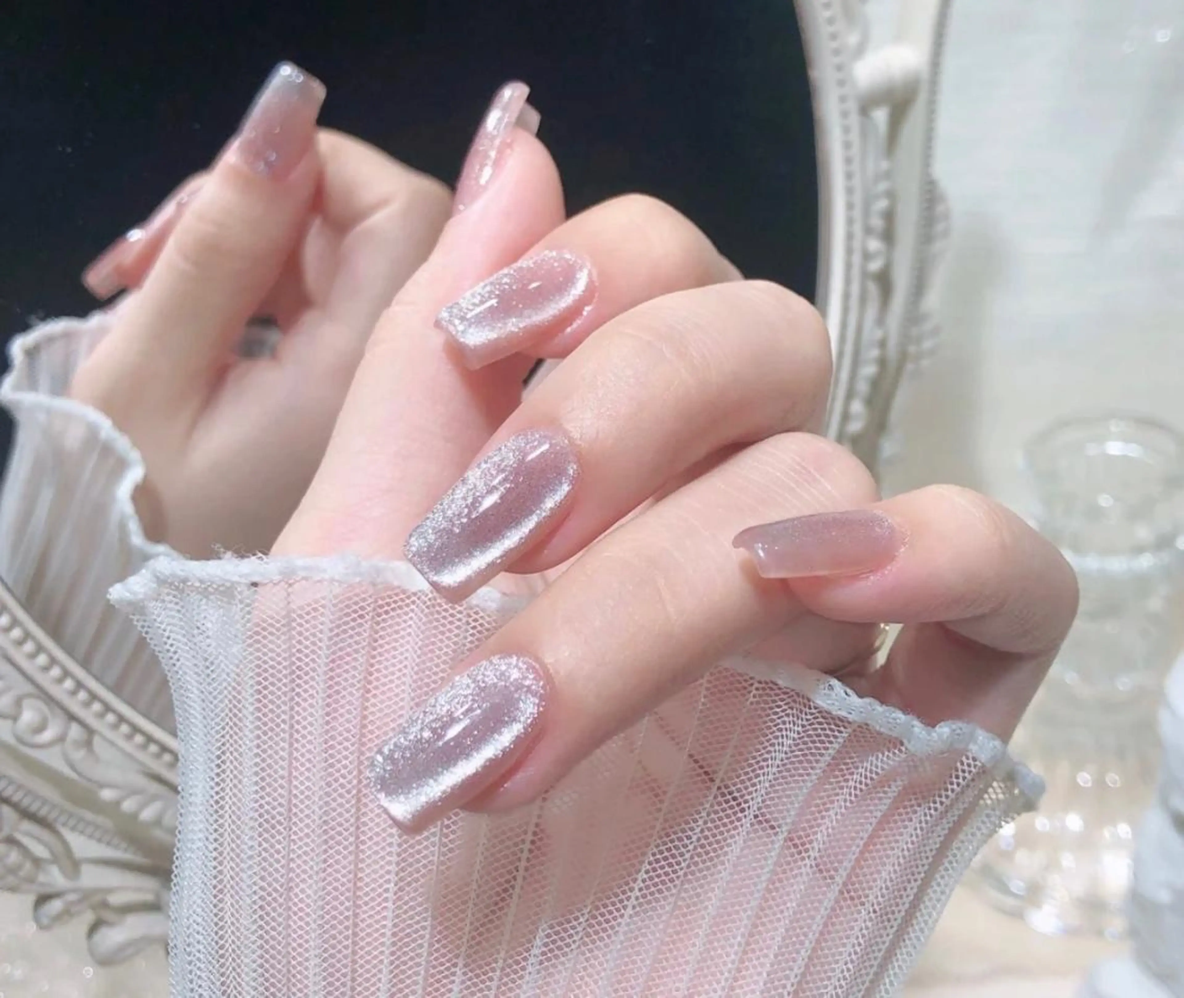 ネイル オーロラネイル チークネイル 長さ出し フレンチネイル ジェルネイル MUSES  NAIL  SALON所属・MUSES ネイルのネイルデザイン