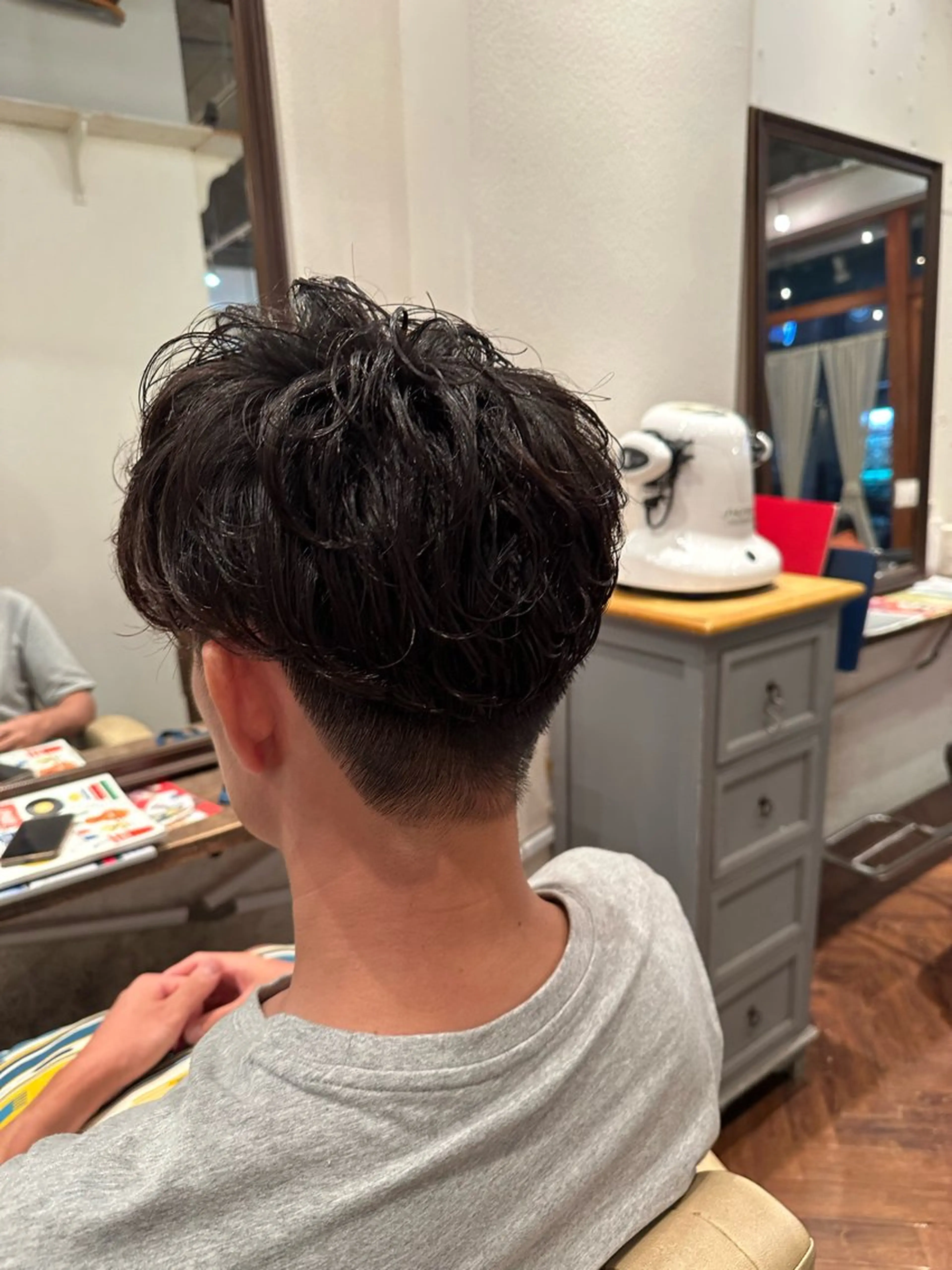 パーマ メンズ カット パーマ いまじゅく あおいのヘアスタイル