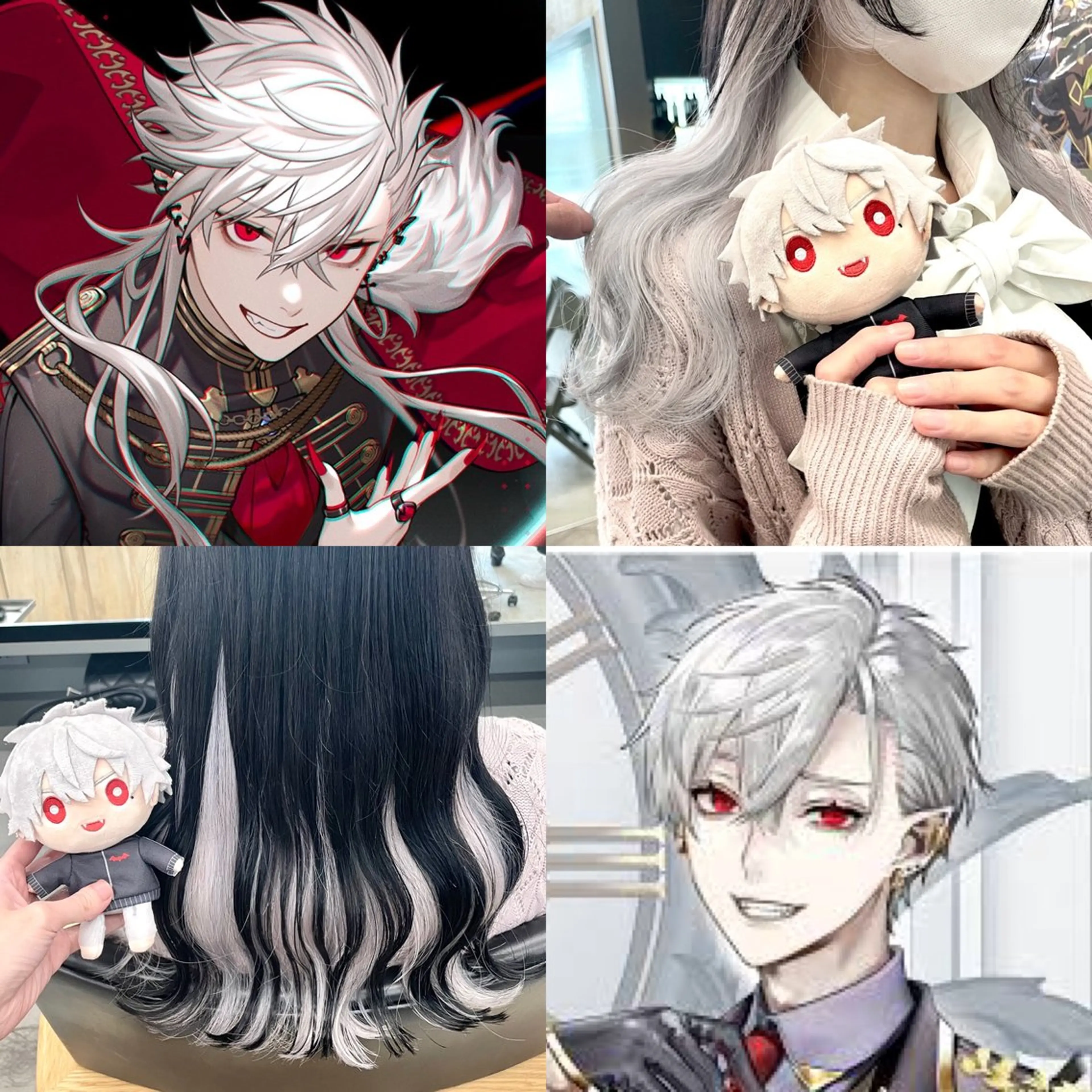 ロング カラー ブリーチ インナーカラー/推し ウルフ/アニメカラーのヘアスタイル