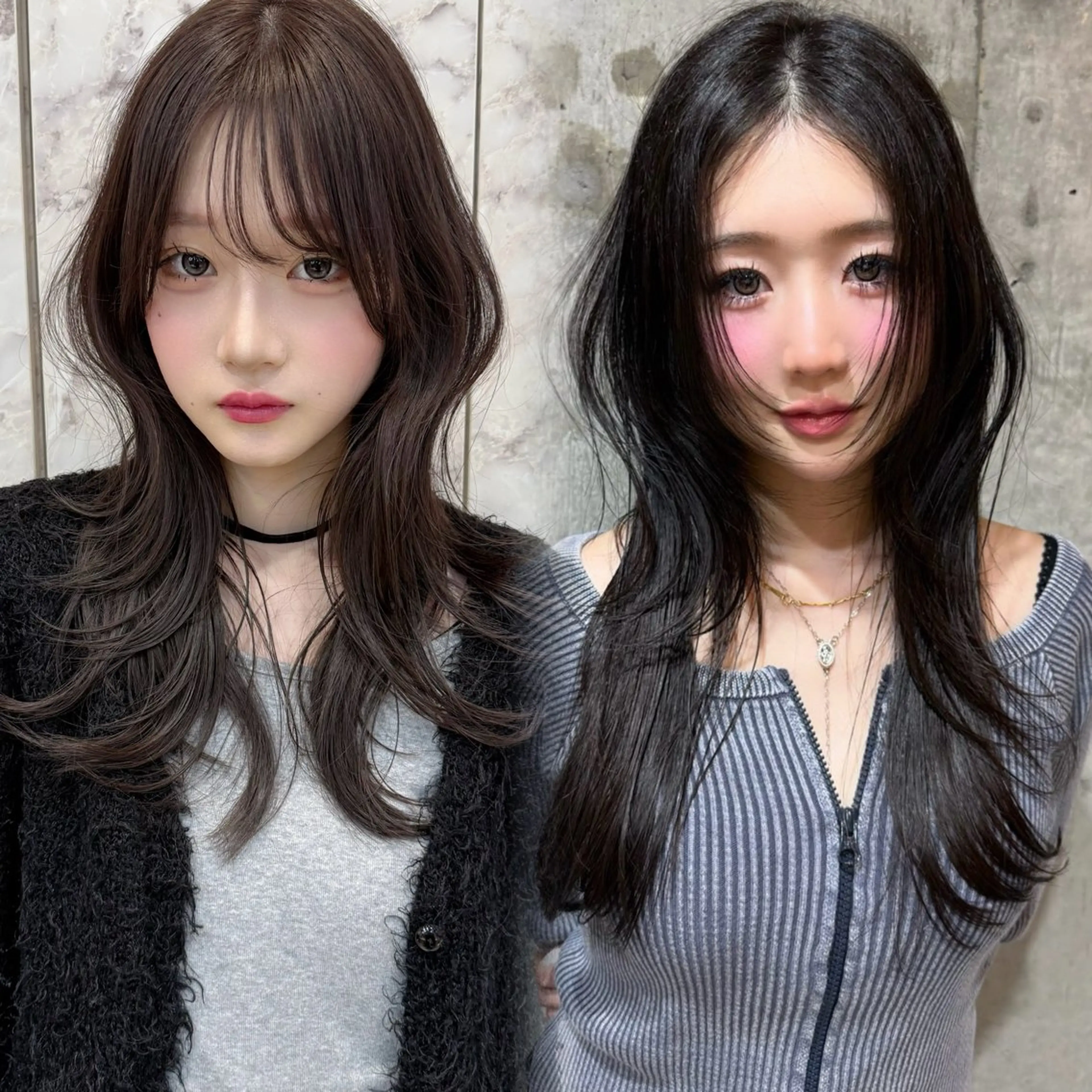 ロング カラー ハッシュカット 韓国風ヘア カット ヘアカラー トリートメント Sea Shinjuku所属・ハッシュカット/ 韓国レイヤーTERUのヘアスタイル