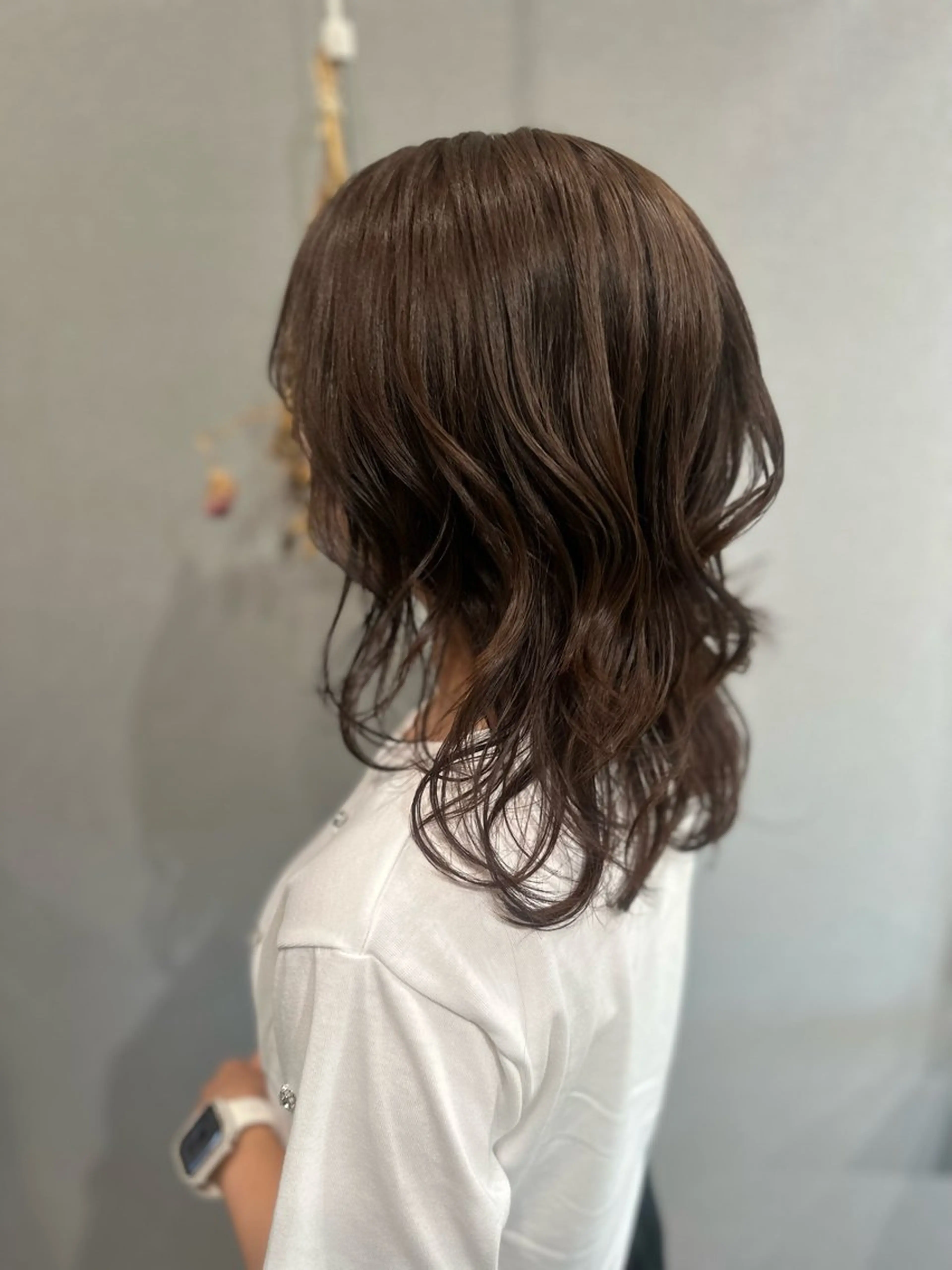 セミロング カラー ケアカラー K Harukaのヘアスタイル
