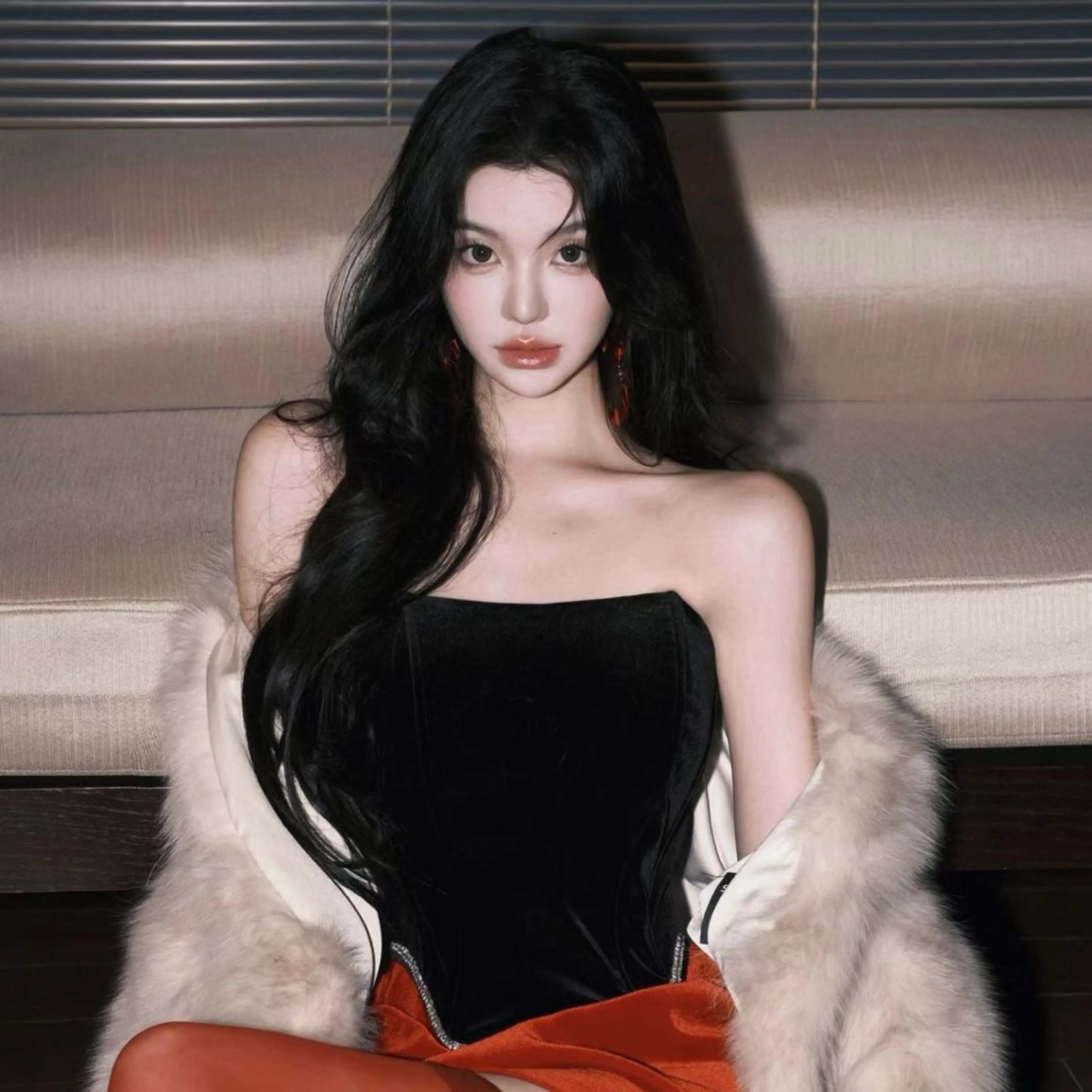 ロング カット ヘアカラー 中韓🇨🇳🇰🇷 🤍TAKAHIROのヘアスタイル