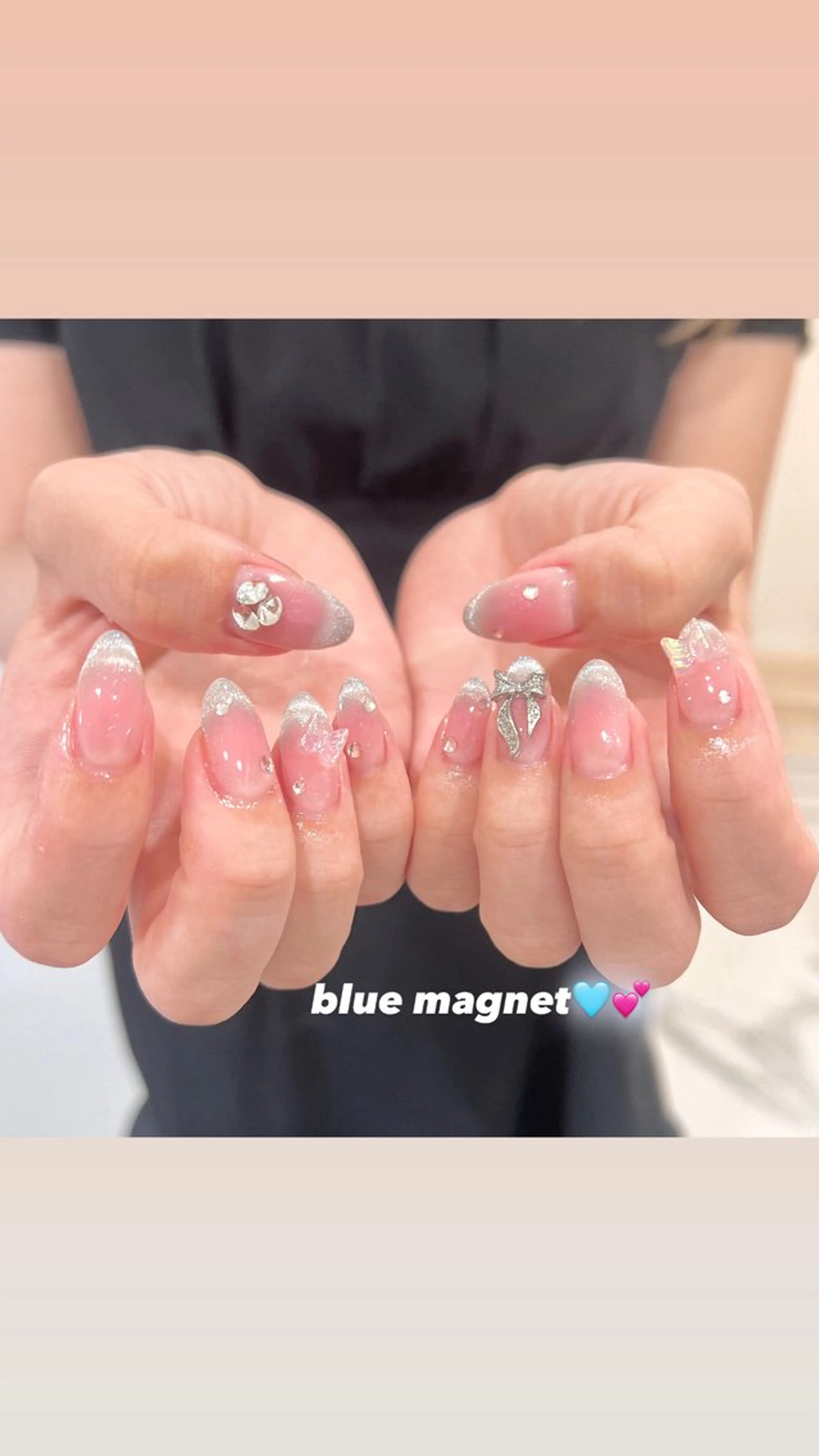 ネイル 持ち込み 🎀チーク/ちゅるん 🫧chisa🎀のネイルデザイン