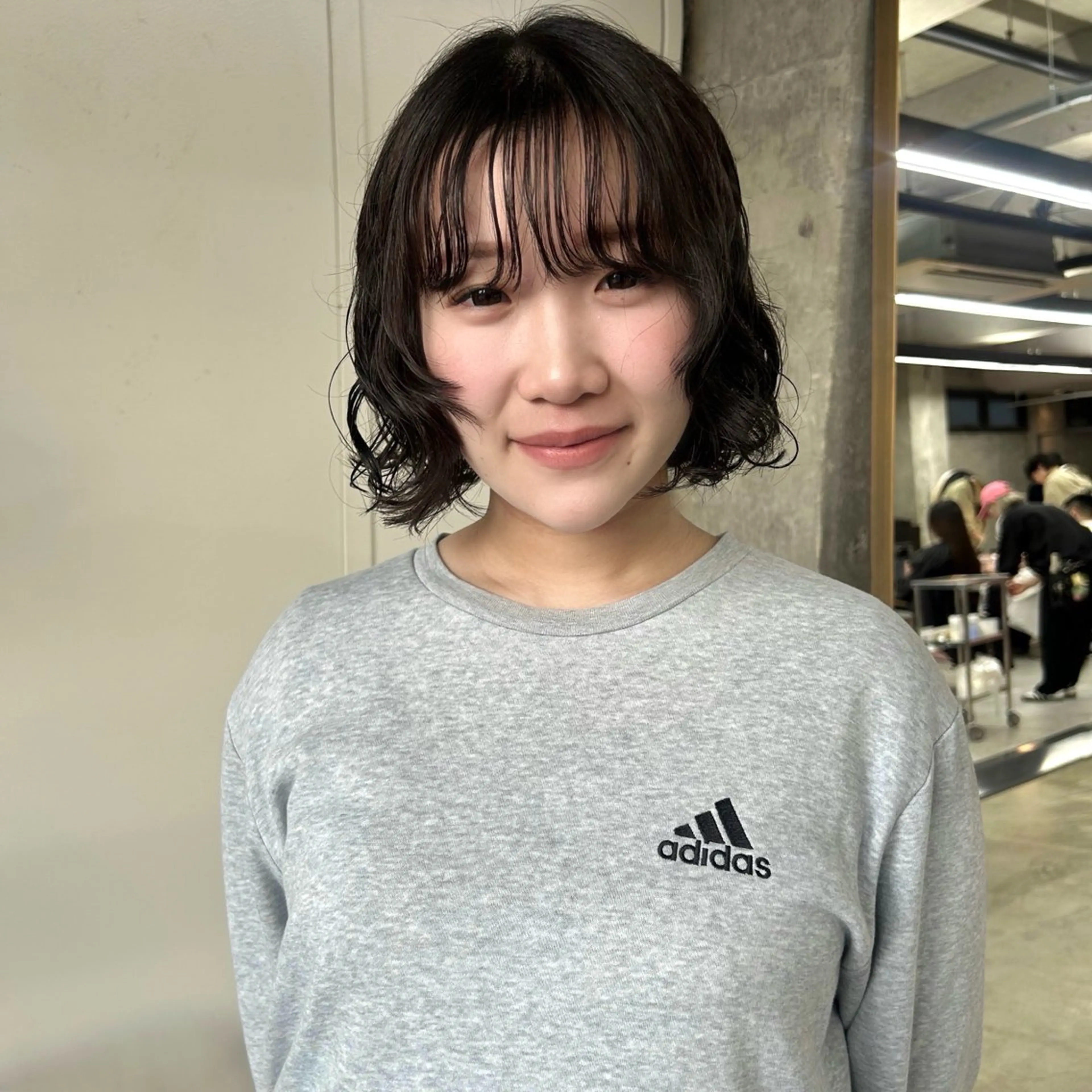 ミディアム カラー パーマ ミディアムパーマ ボブ 似合わせカット カット ヘアカラー パーマ 伊藤ほのか /パーマ/ショートのヘアスタイル