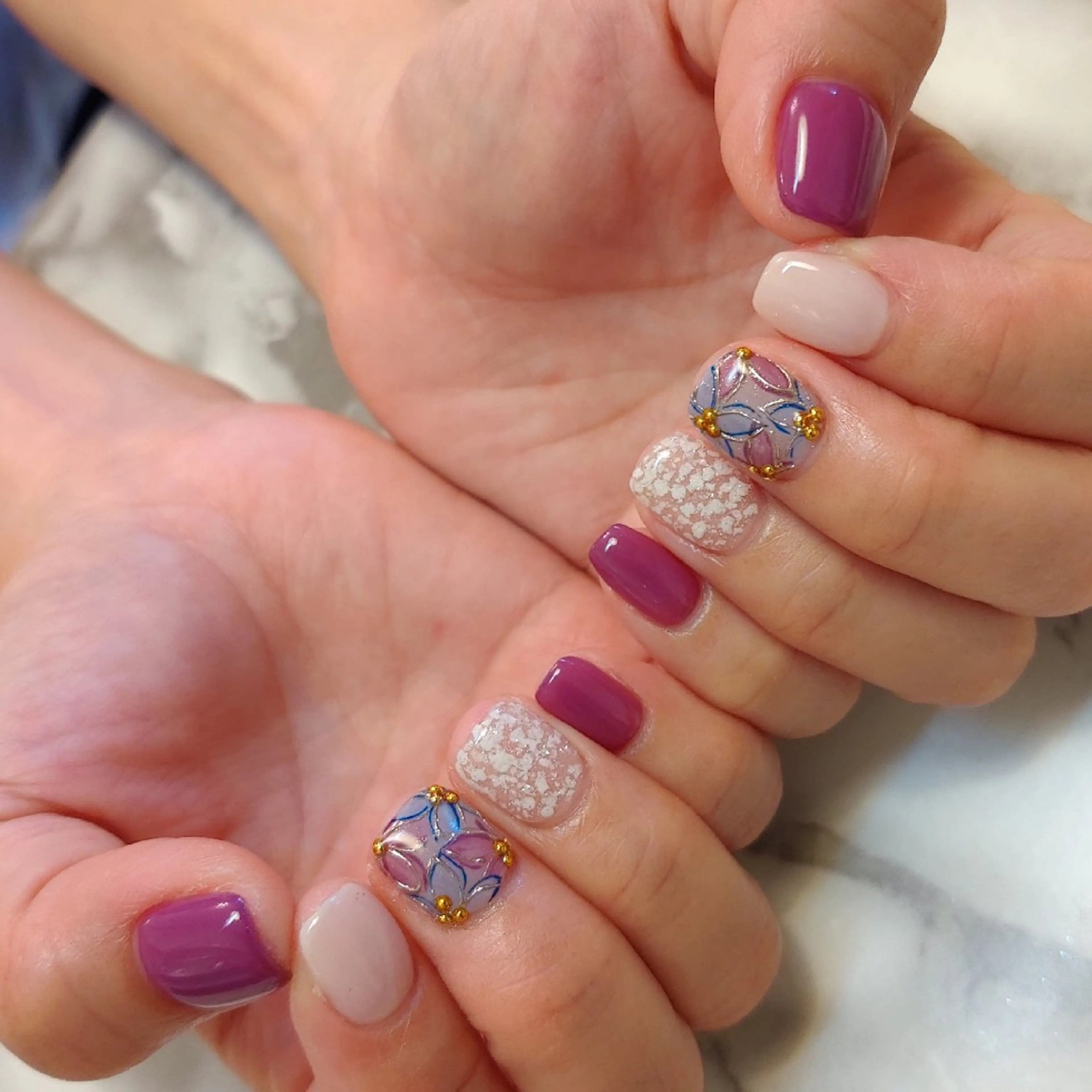 ネイル フラワーネイル ジェヌインネイル 河内のネイルデザイン