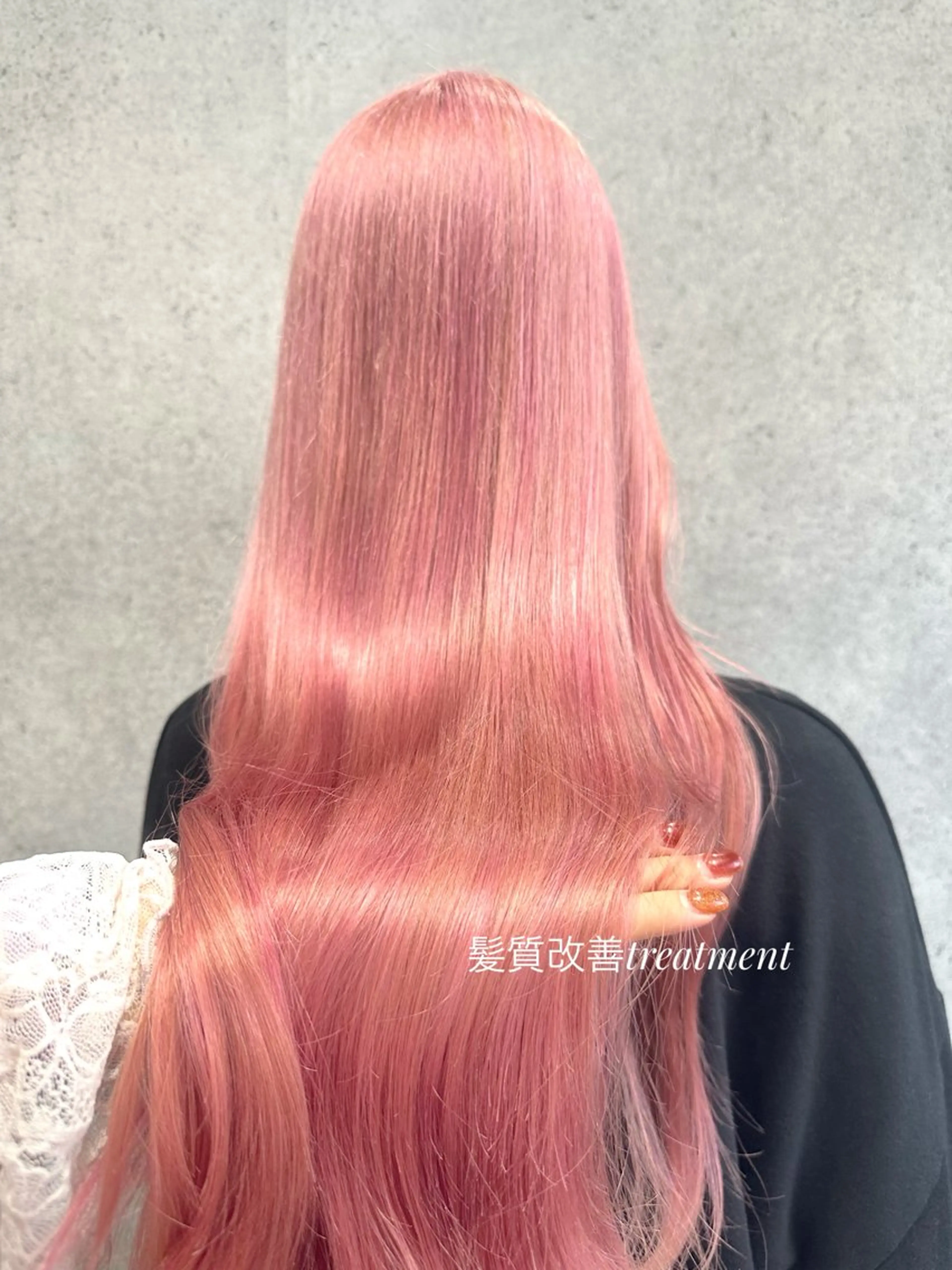 🍓カット＋ダブルカラー＋トリートメント(ブリーチあり)#韓国ヘア#春カラーの写真