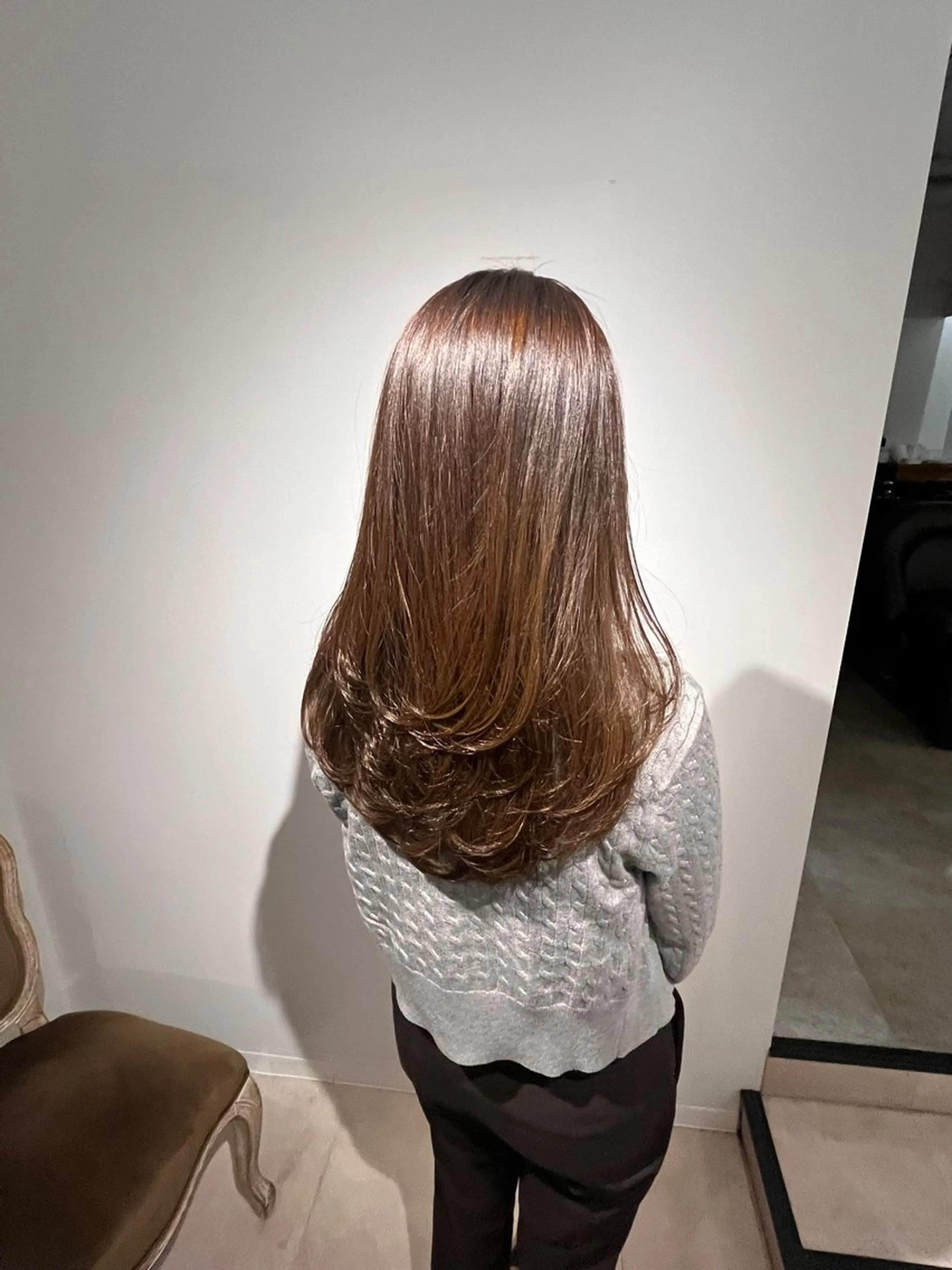 ロング くせ毛 レイヤーカット 縮毛矯正 カット 縮毛矯正 CreBiA🫧名駅 馬場のヘアスタイル