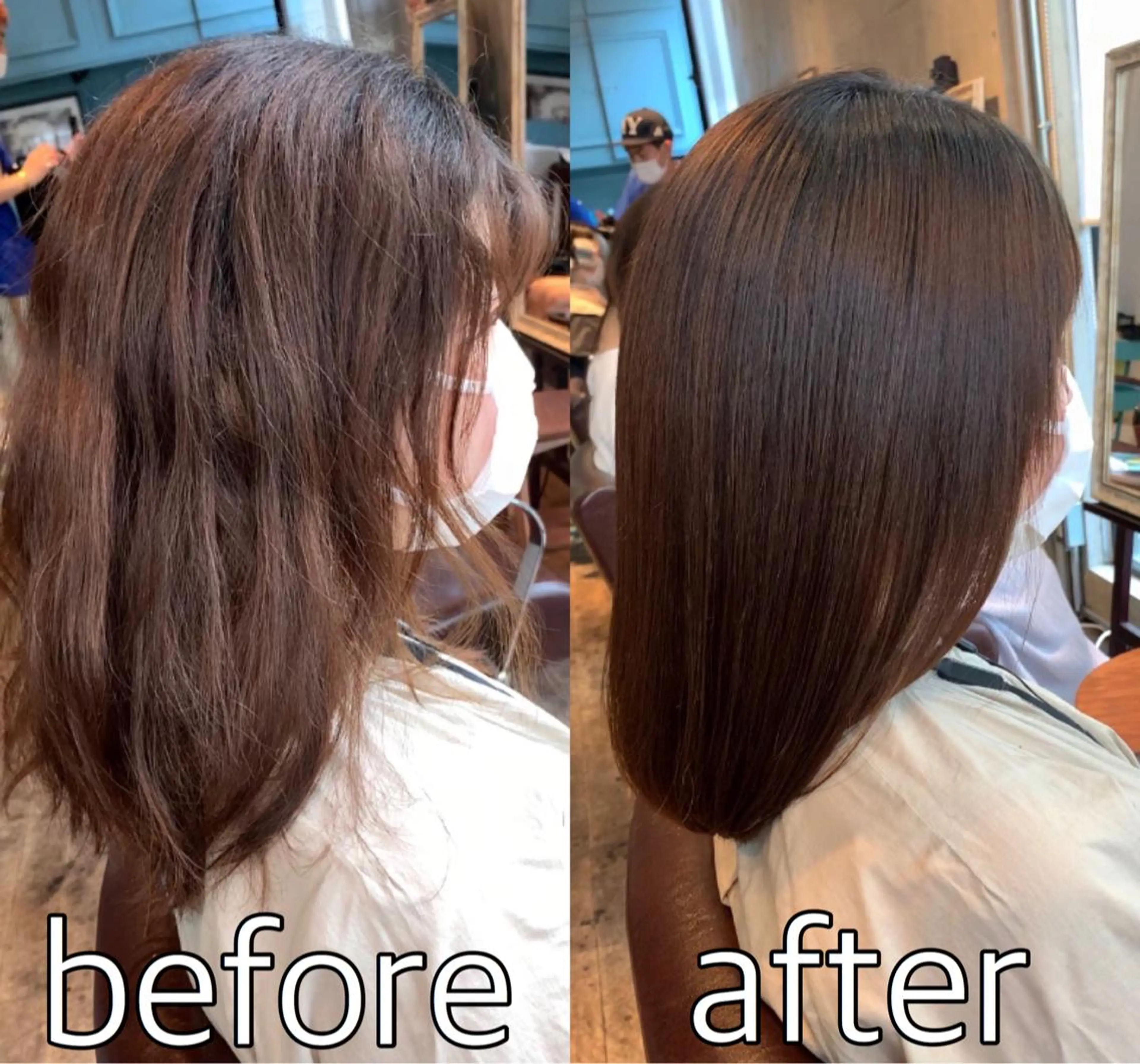 ミディアム 縮毛矯正 ＊くせ毛に特化＊ 【yun】のヘアスタイル