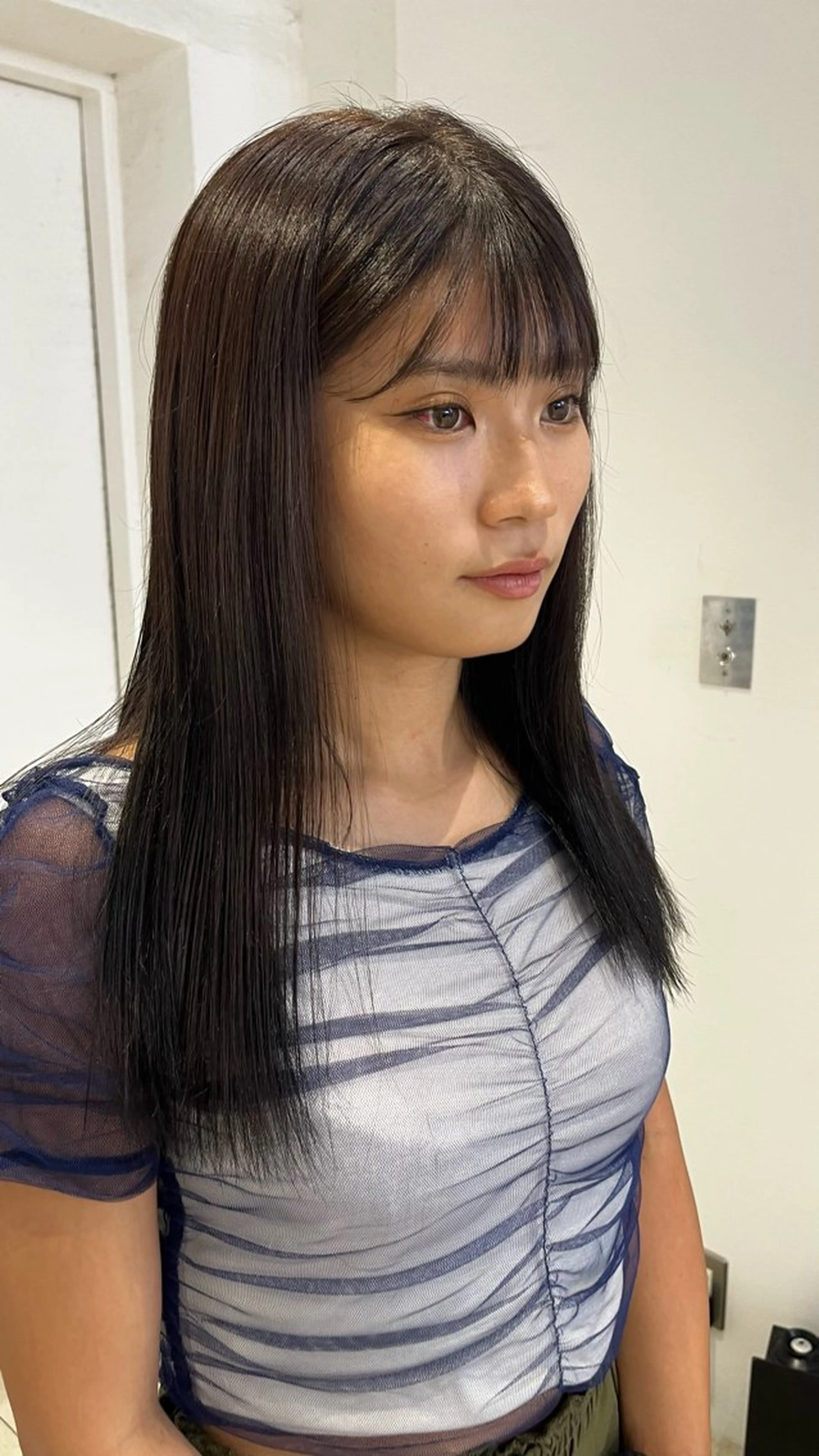 セミロング カラー ヘアカラー トリートメント メンズパーマ/ メッシュ📍ﾕﾘのヘアスタイル