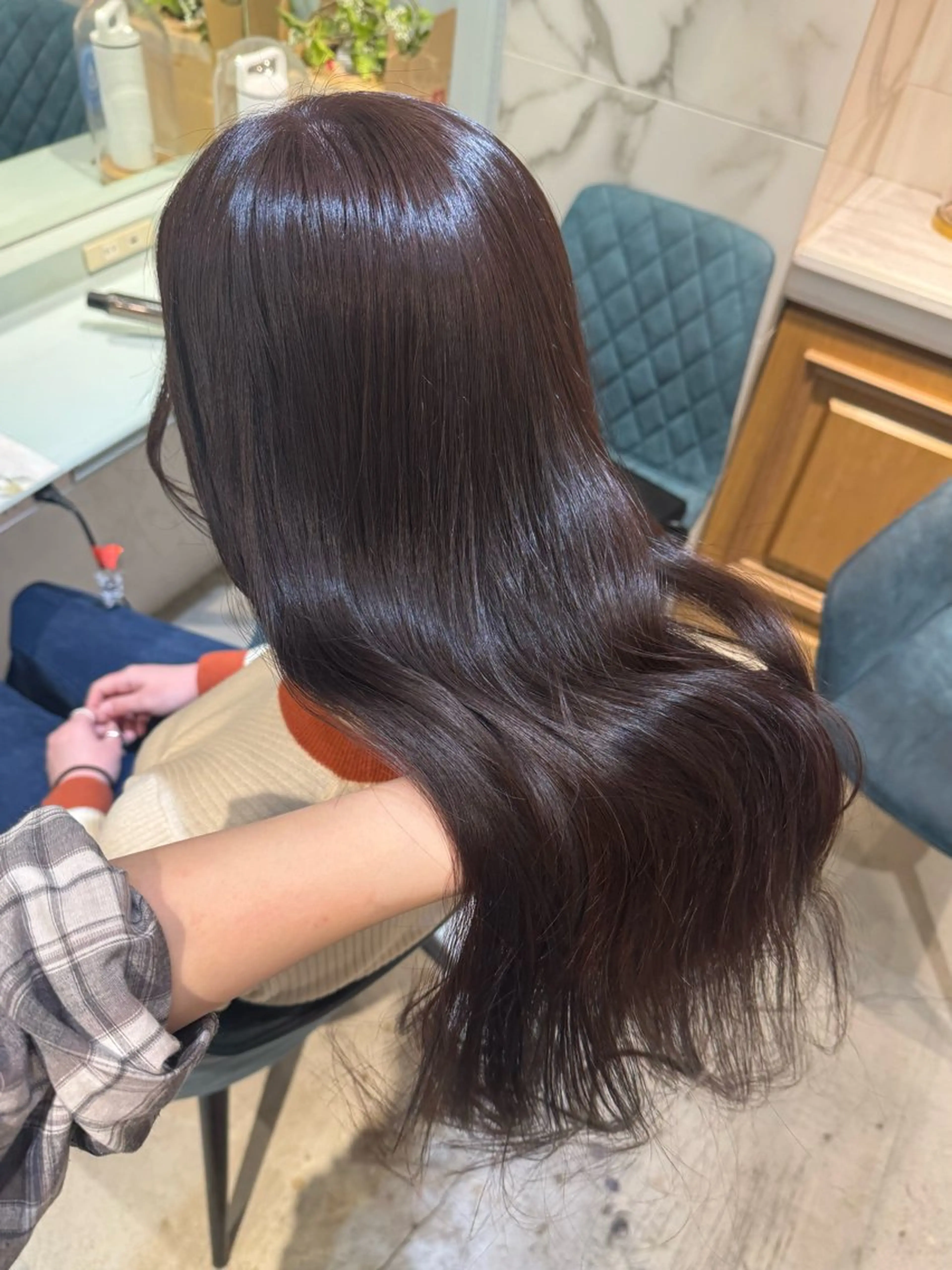 ロング 髪質改善 カット ヘアカラー 縮毛矯正 トリートメント ヘアセット 髪質改善/ボブ /韓国/erikoのヘアスタイル